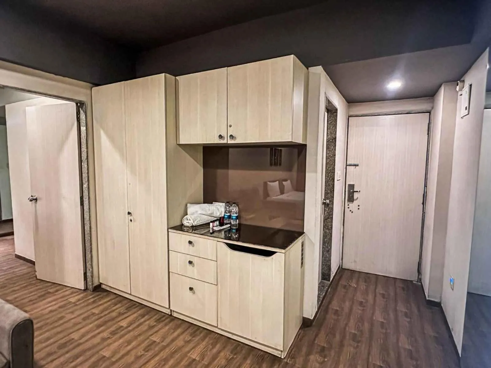 wardrobe in Ambition studio apartment at weekend address