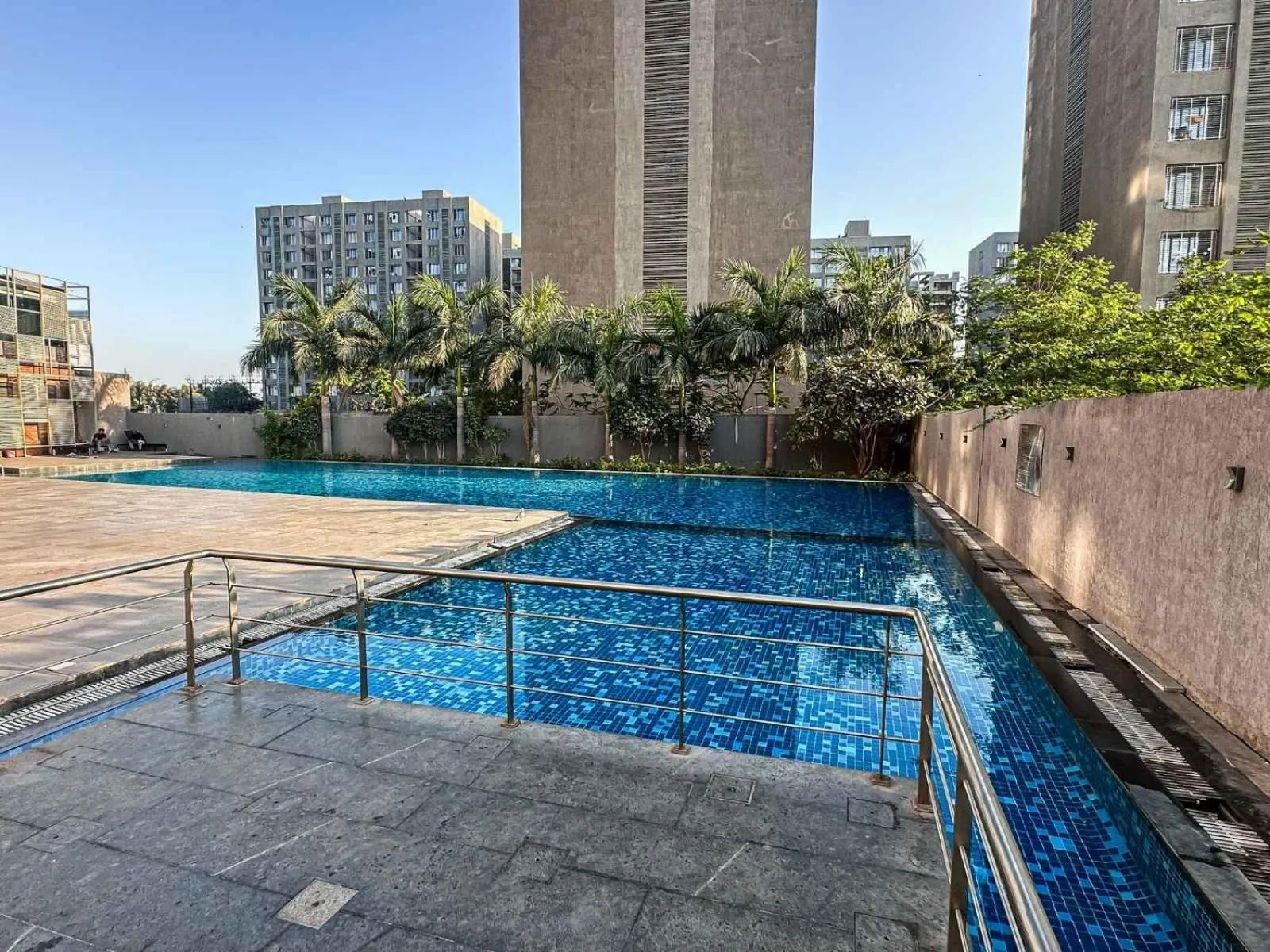 Swimming pool in Ambition studio apartment at weekend address