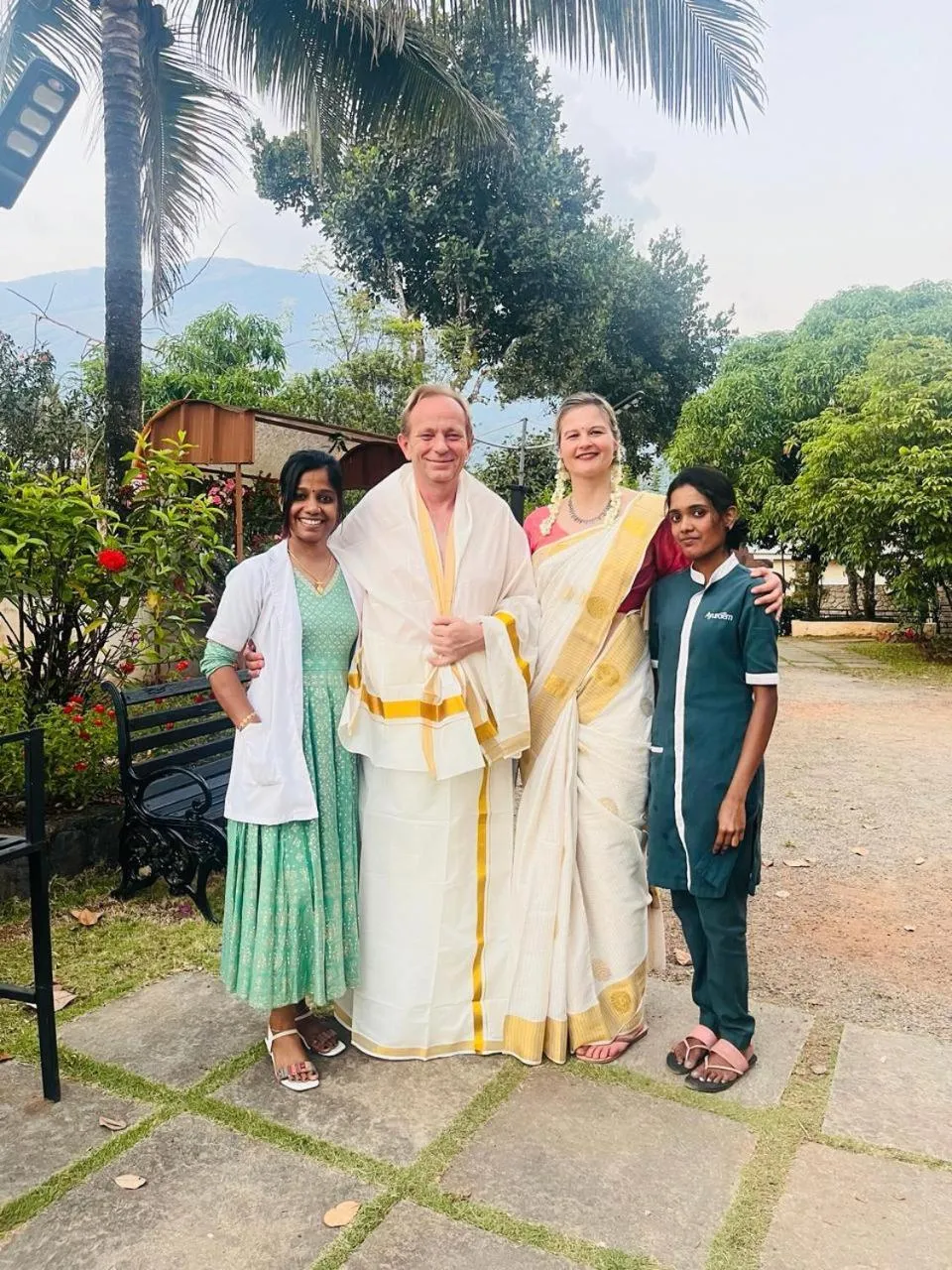 group of guests in Ayurgem Ayurveda Yoga and Wellness Retreat Munnar