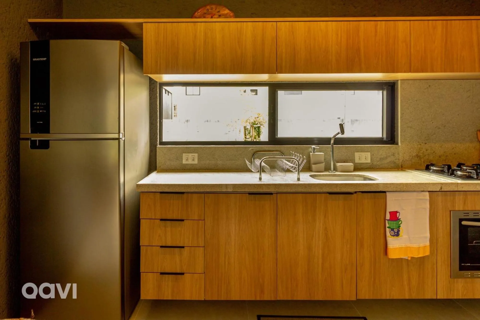 Kitchen or kitchenette in Villas Manatee Milagres por Quarto à Vista