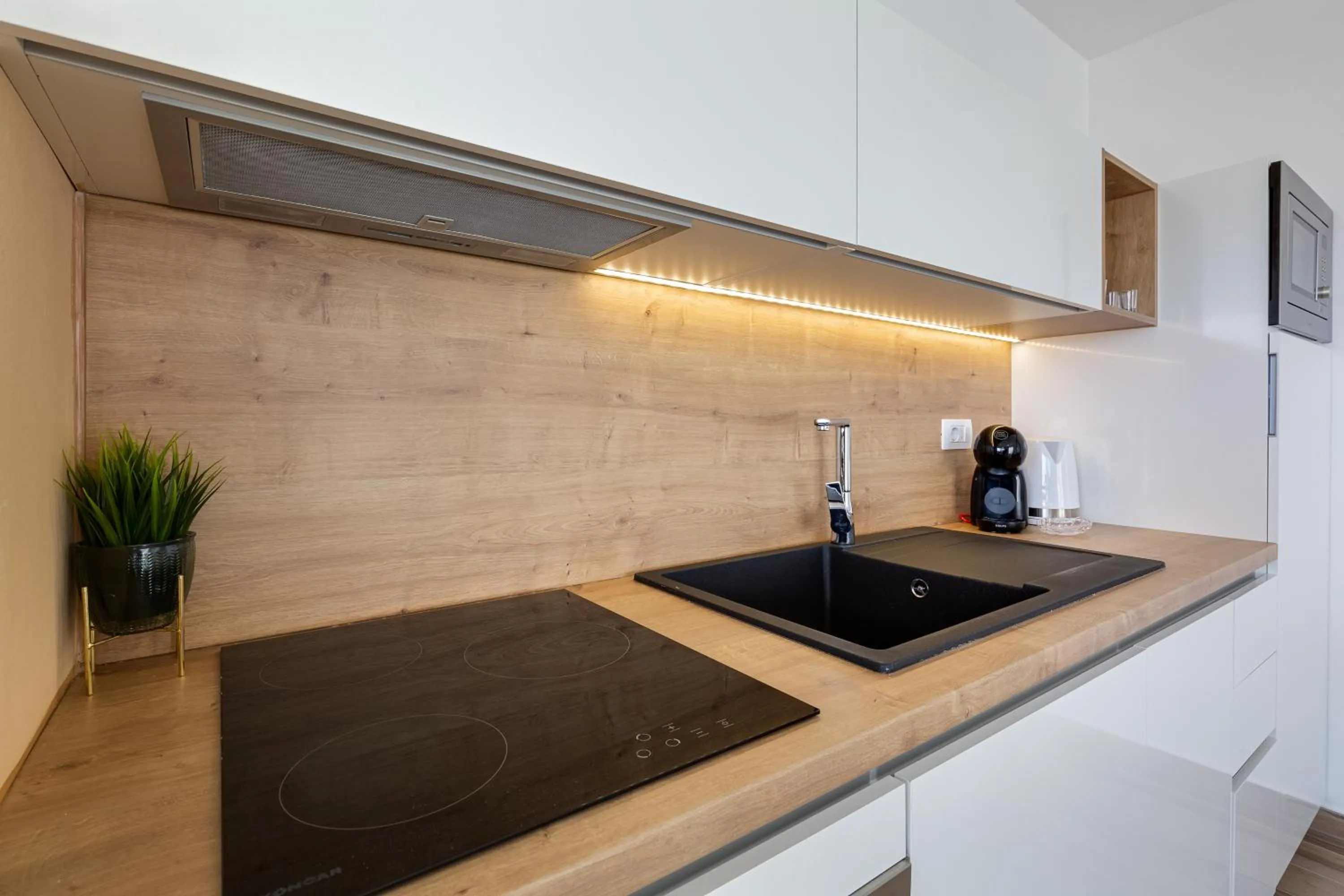 Kitchen or kitchenette in Villa Corcovado Deluxe Apartments with Heated Pool