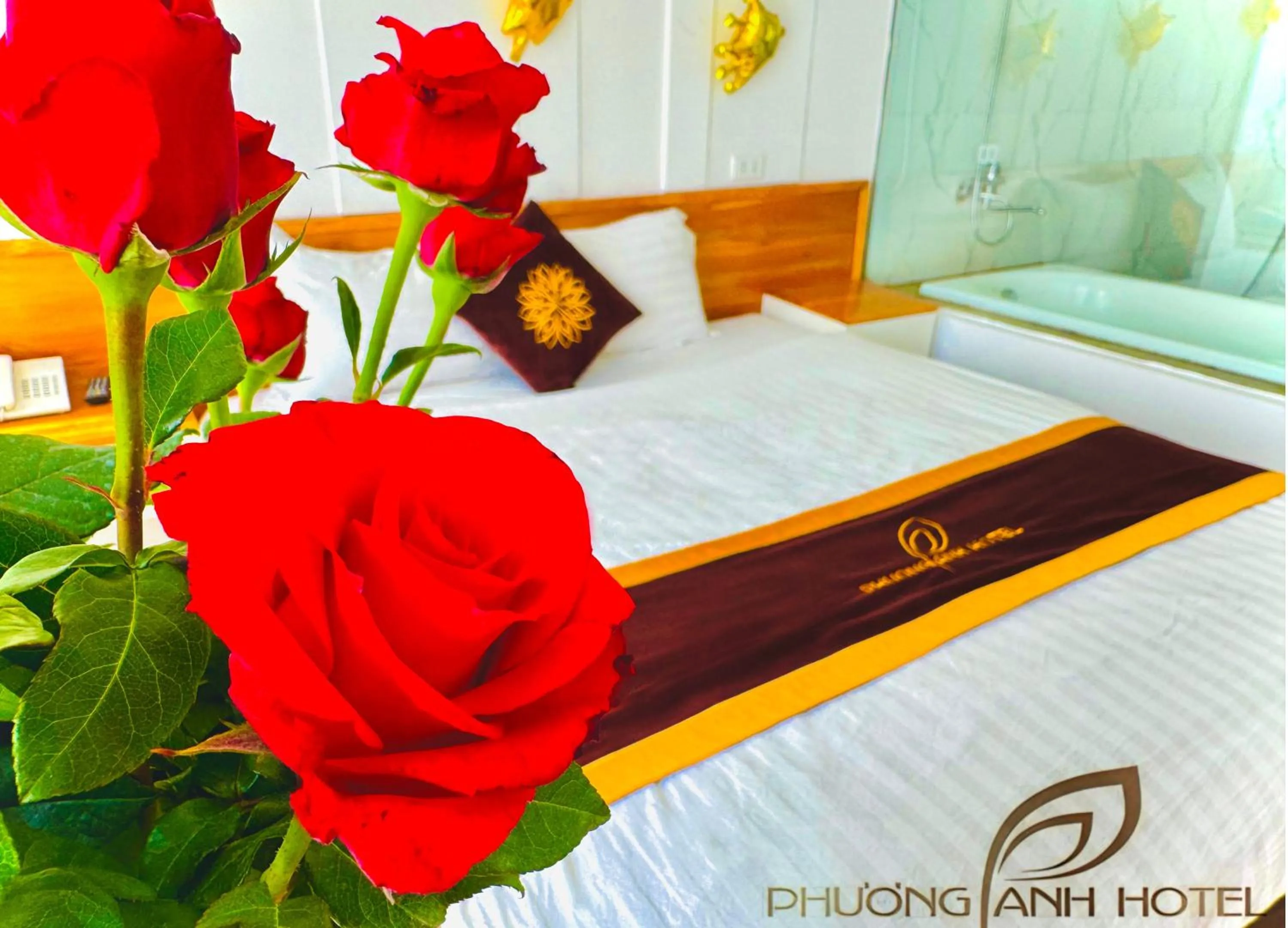 Bed in Phương Anh Valley Hotel