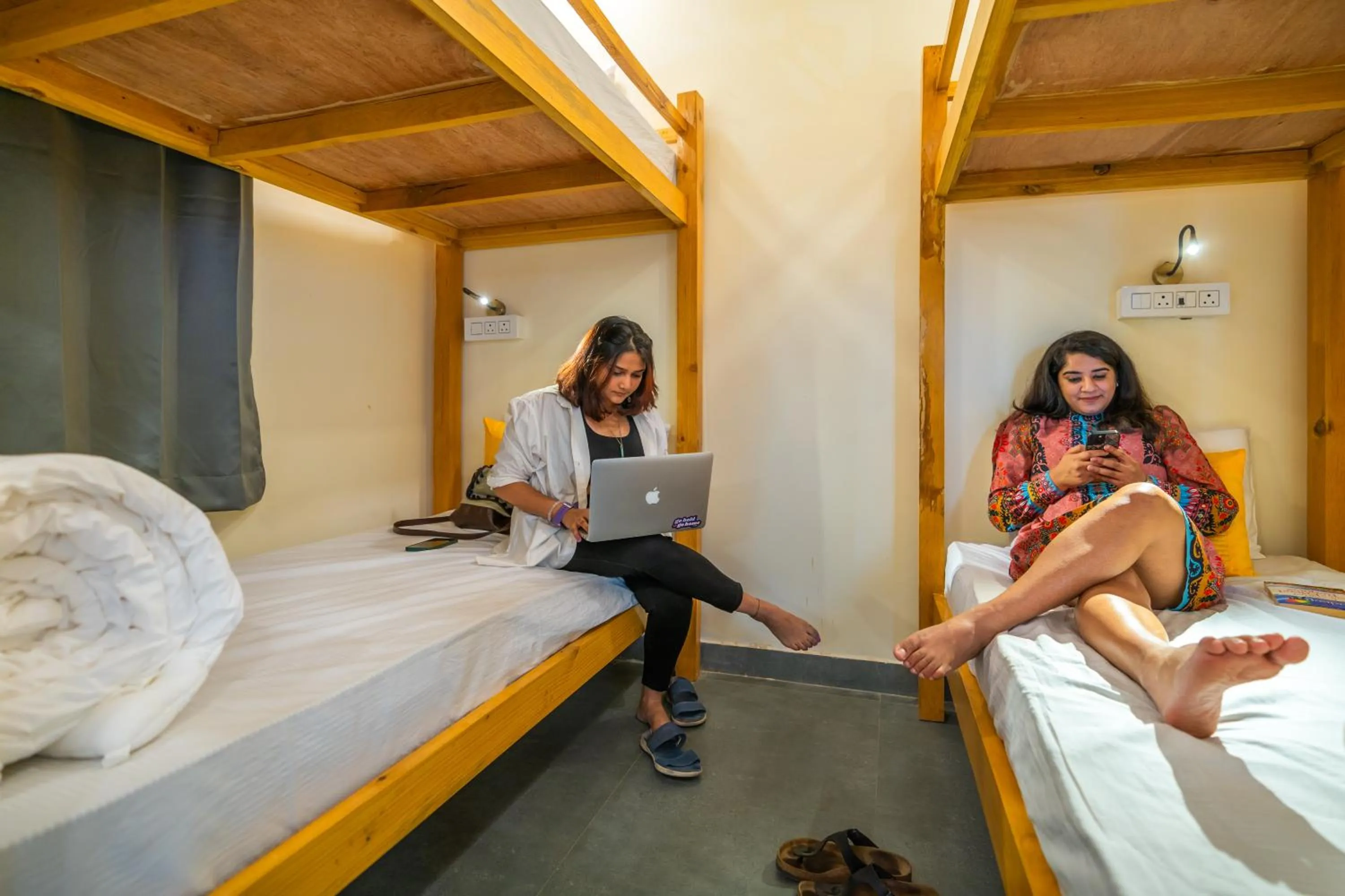 Bed in The Social Stays Rishikesh