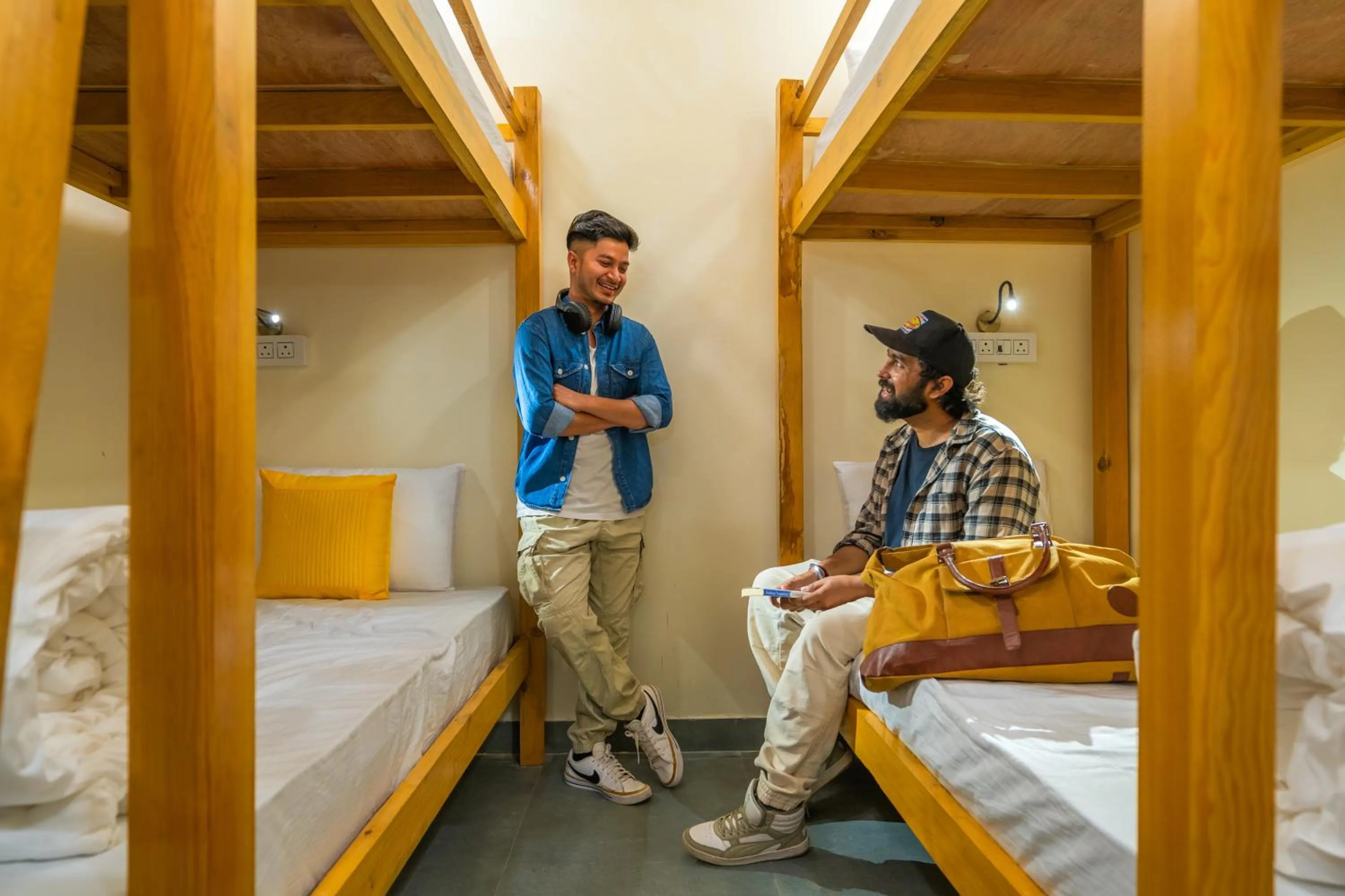 Bed in The Social Stays Rishikesh