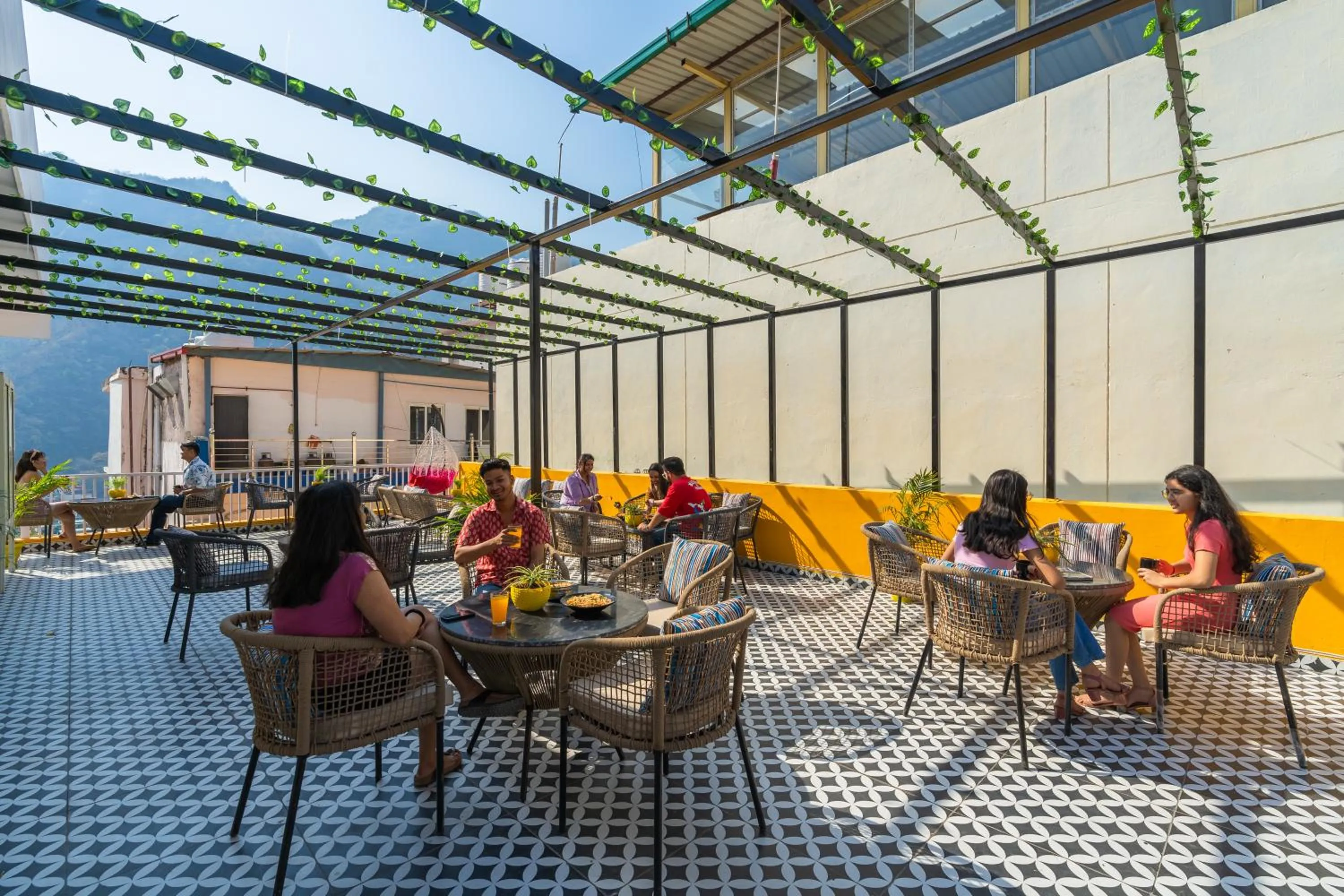 Patio in The Social Stays Rishikesh