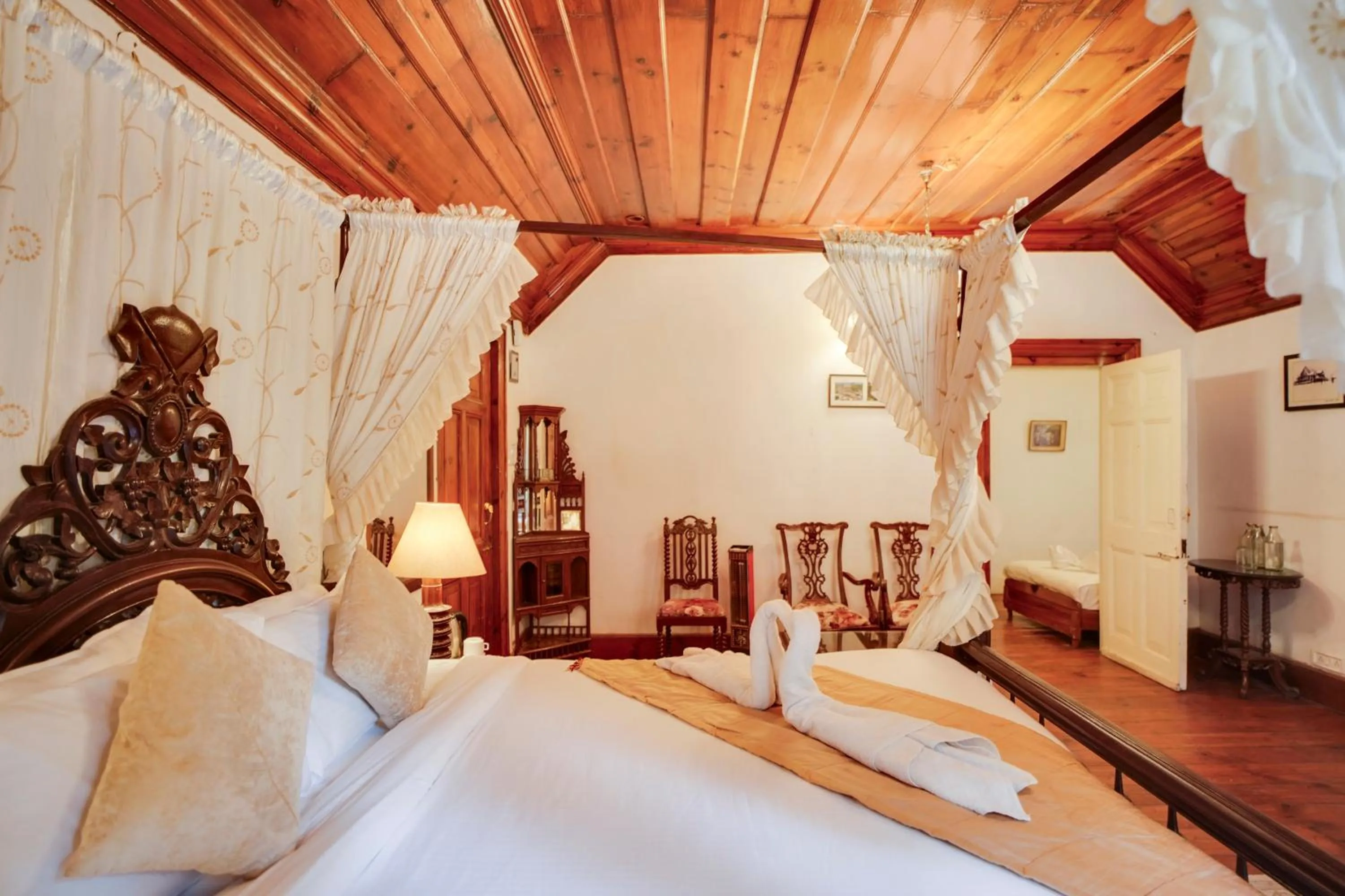 Bed in Shimla British Resort