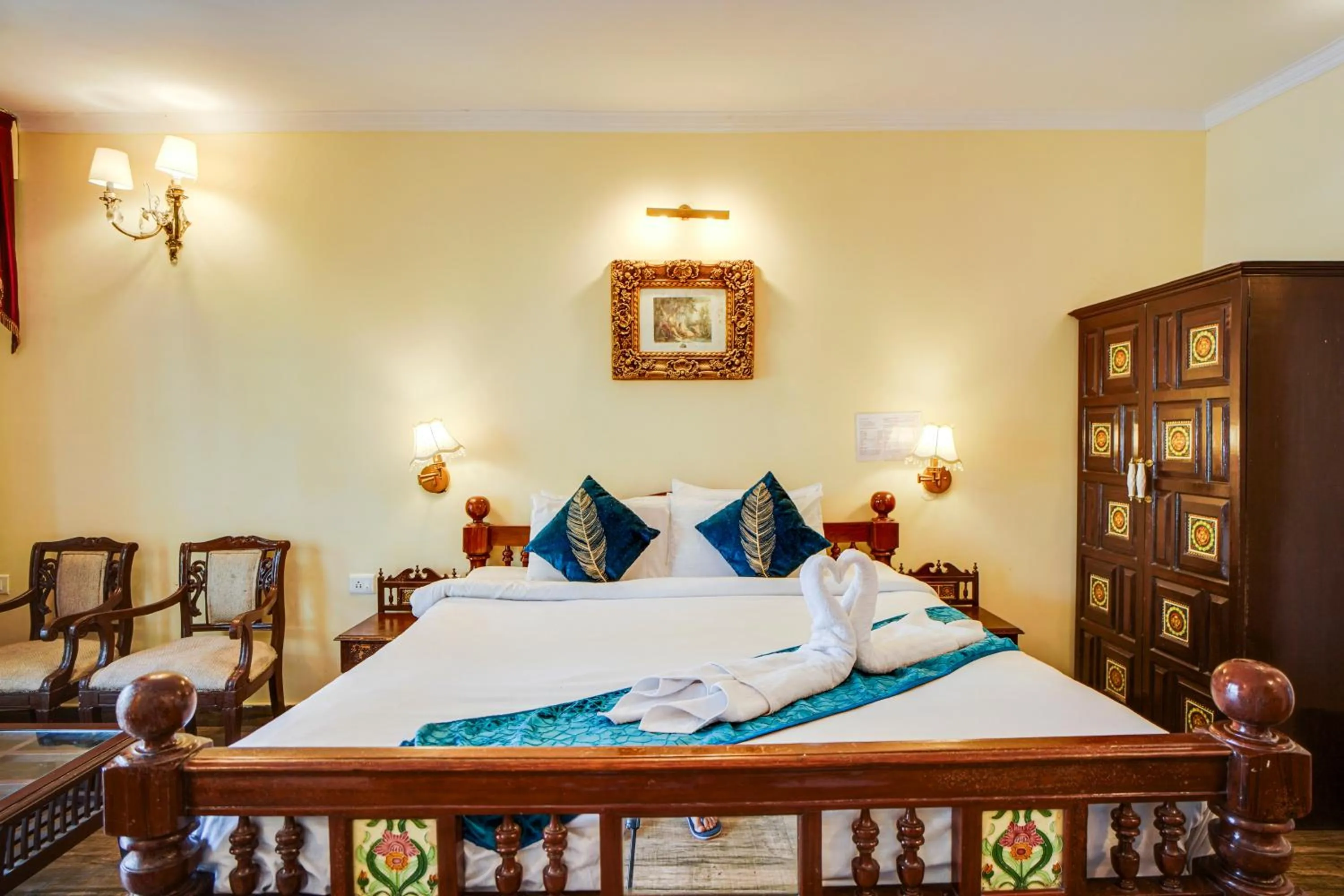 Bed in Shimla British Resort