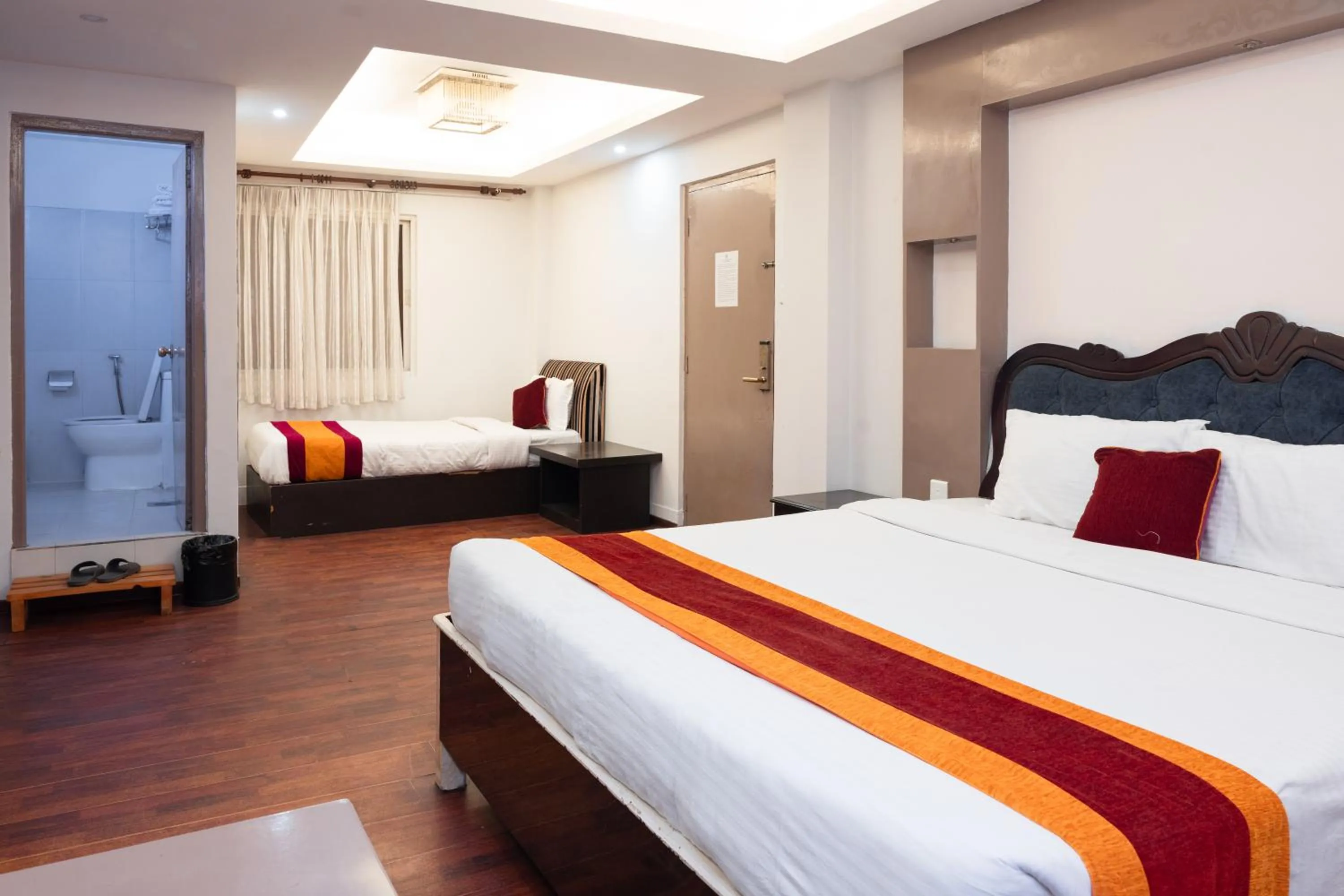 Photo of the whole room, Bed in Hotel Kathmandu square