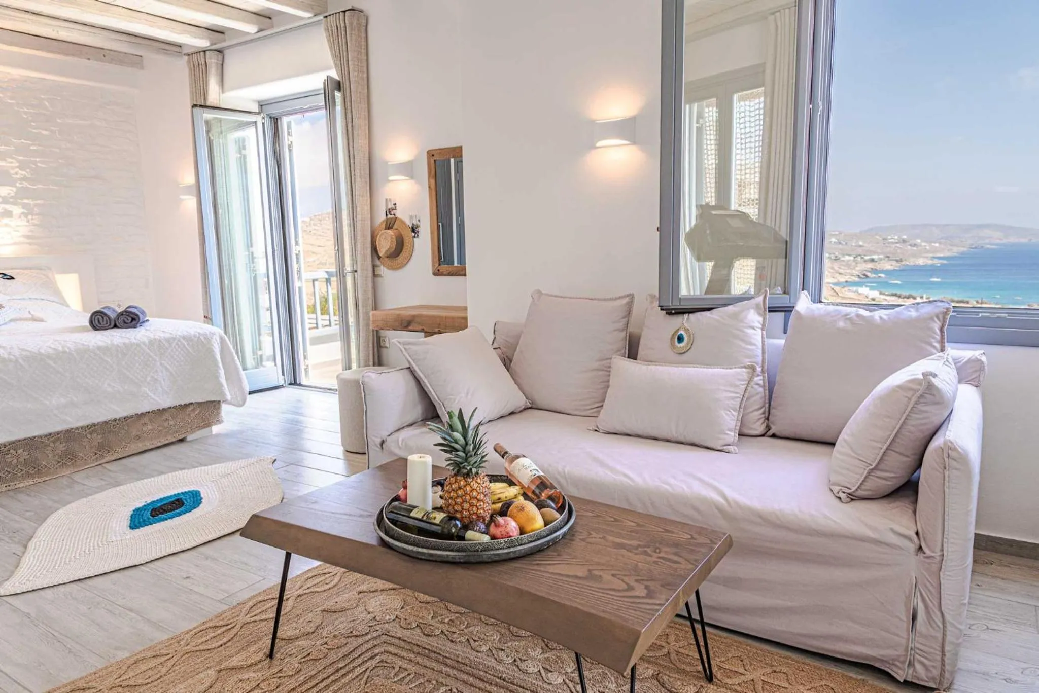 Living room in Mykonian Kazarte