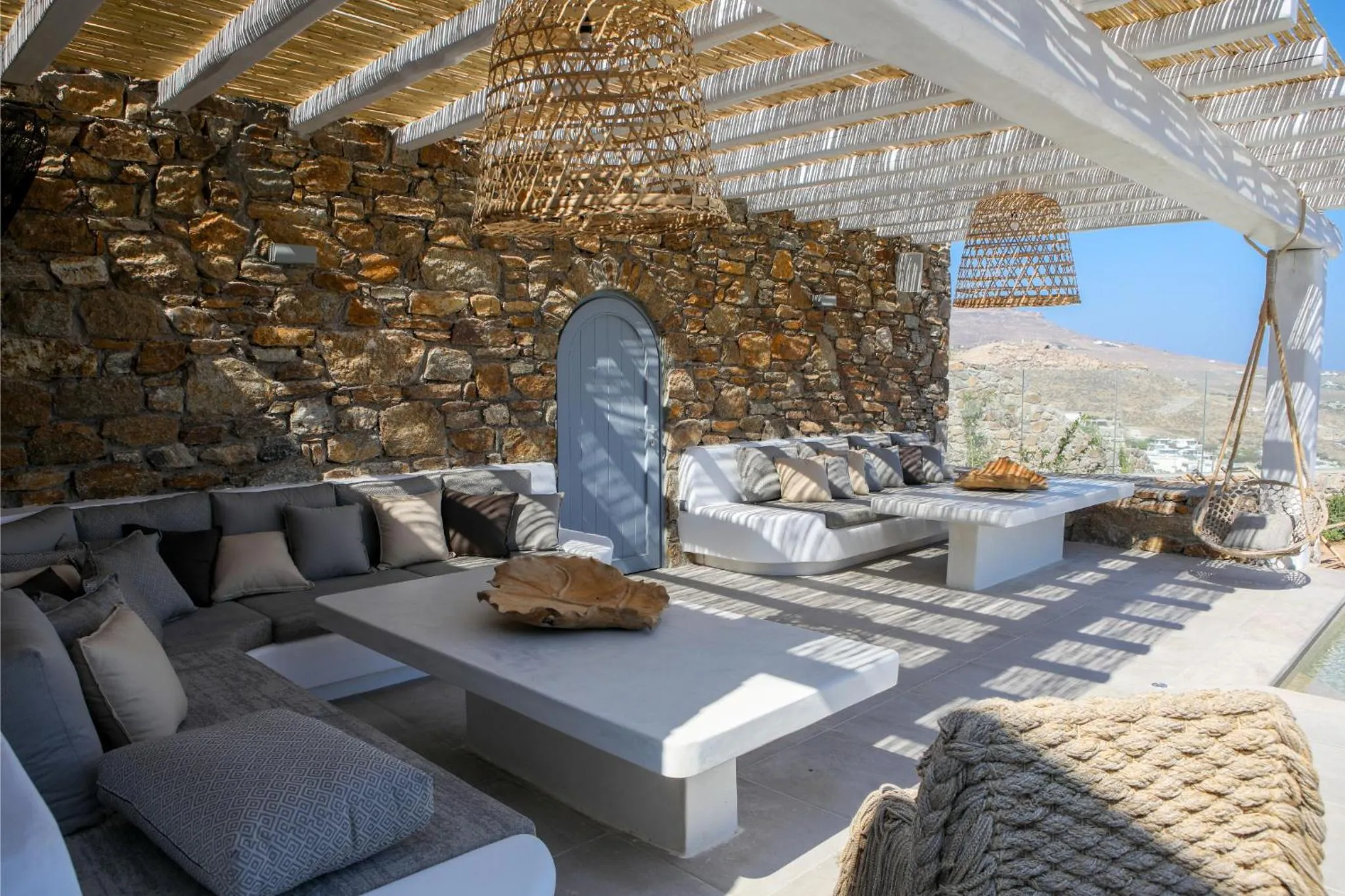 Patio in Mykonian Kazarte