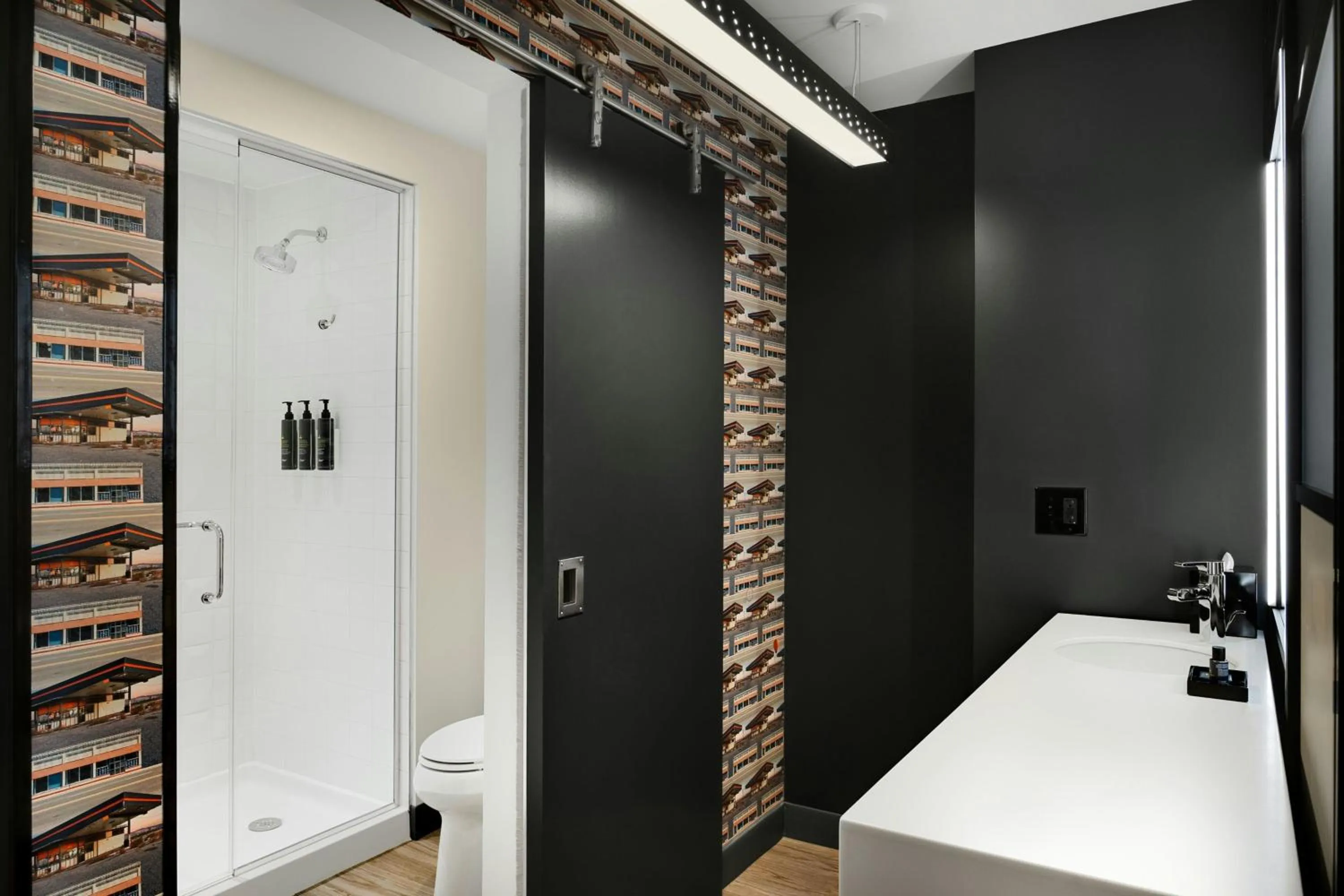 Bathroom in Aloft Indianapolis Downtown