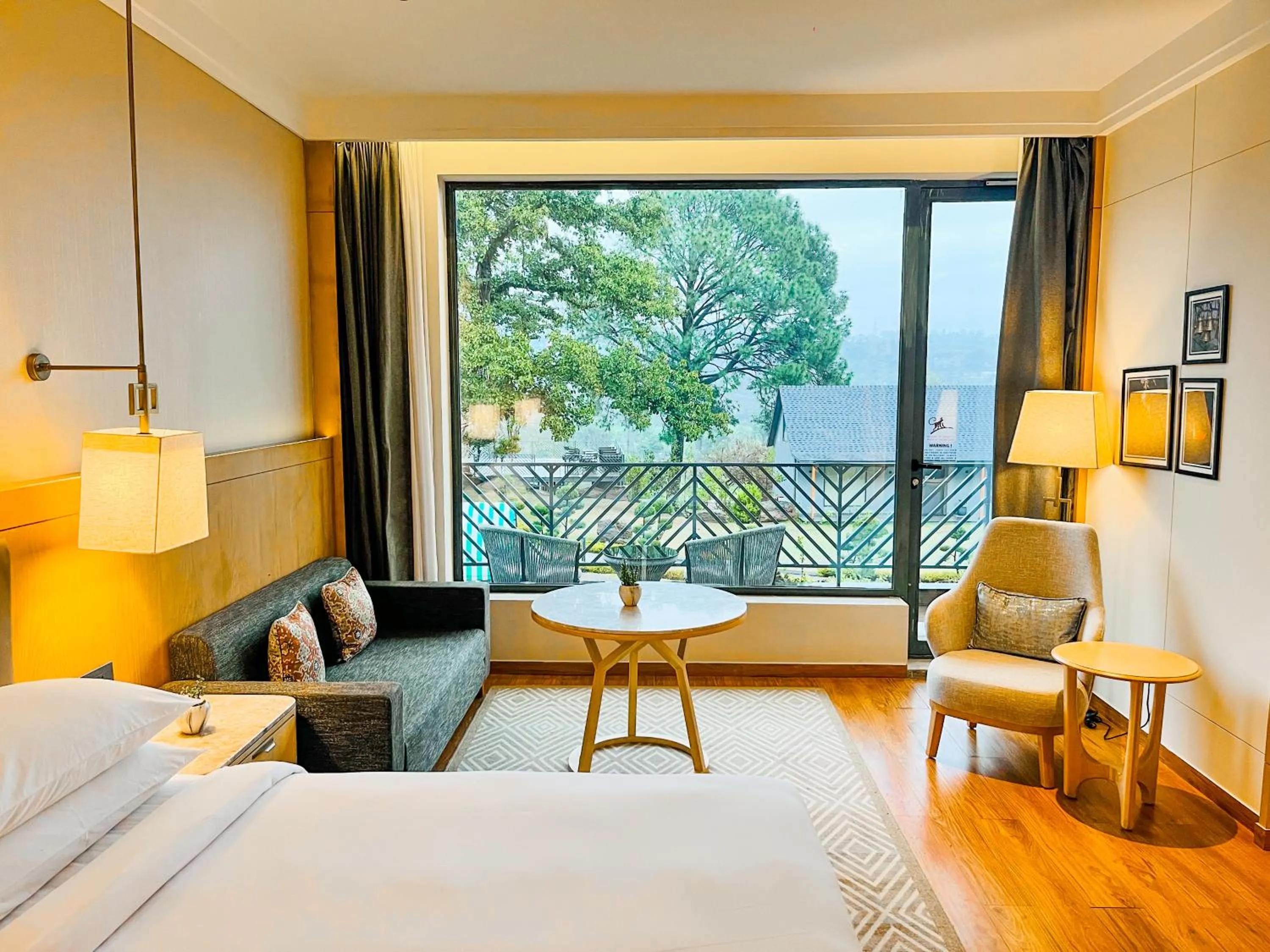 View (from property/room), Bed in Katra Marriott Resort & Spa