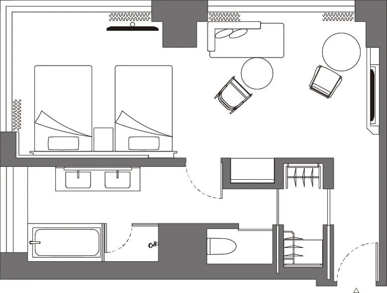 Scenic Corner Twin Room with City View - High Floor in THE OSAKA STATION HOTEL, Autograph Collection