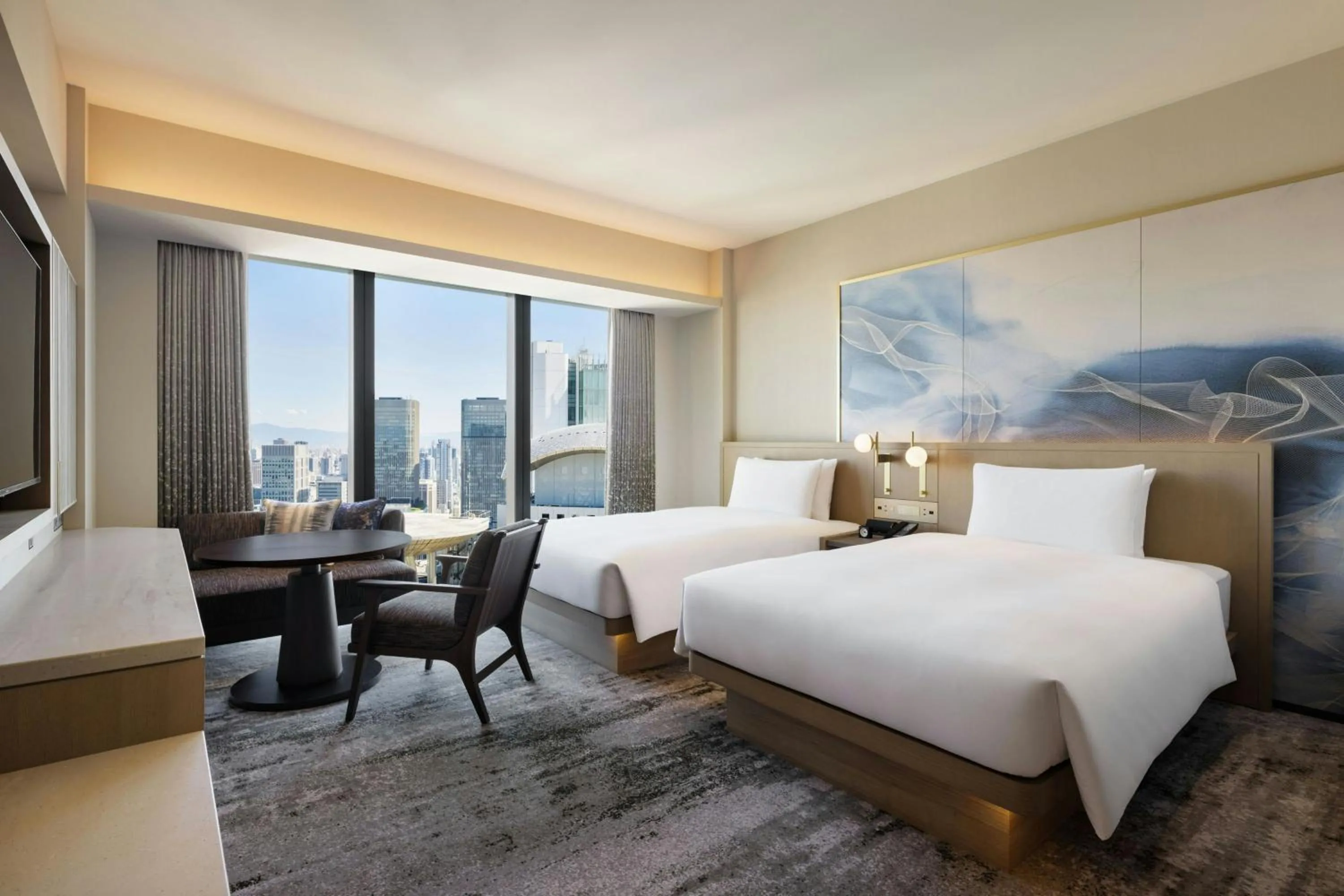 Photo of the whole room, Bed in THE OSAKA STATION HOTEL, Autograph Collection