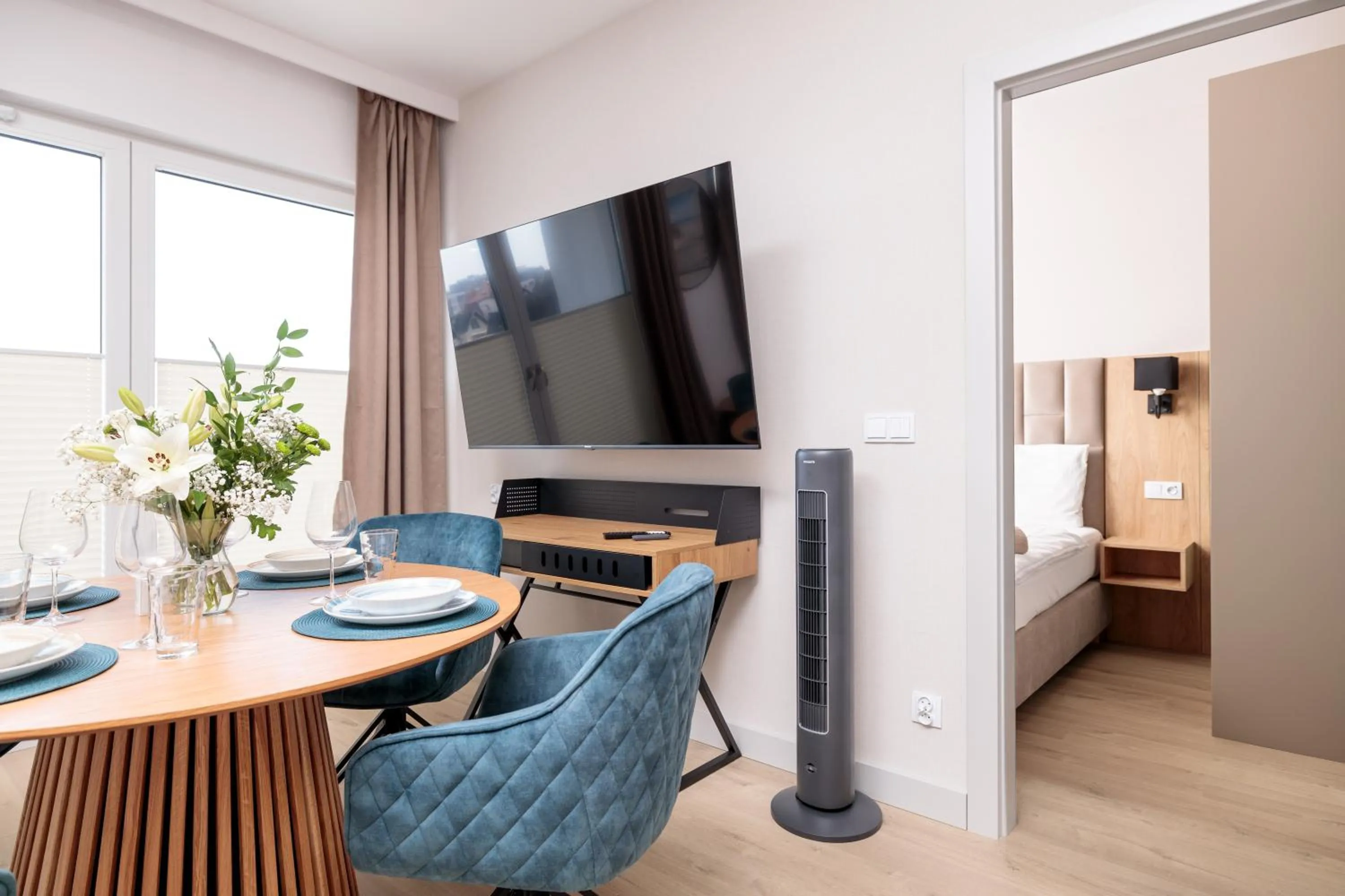 TV and multimedia, Bed in Baltic Waves Resort by PI Apartments - Official Operator