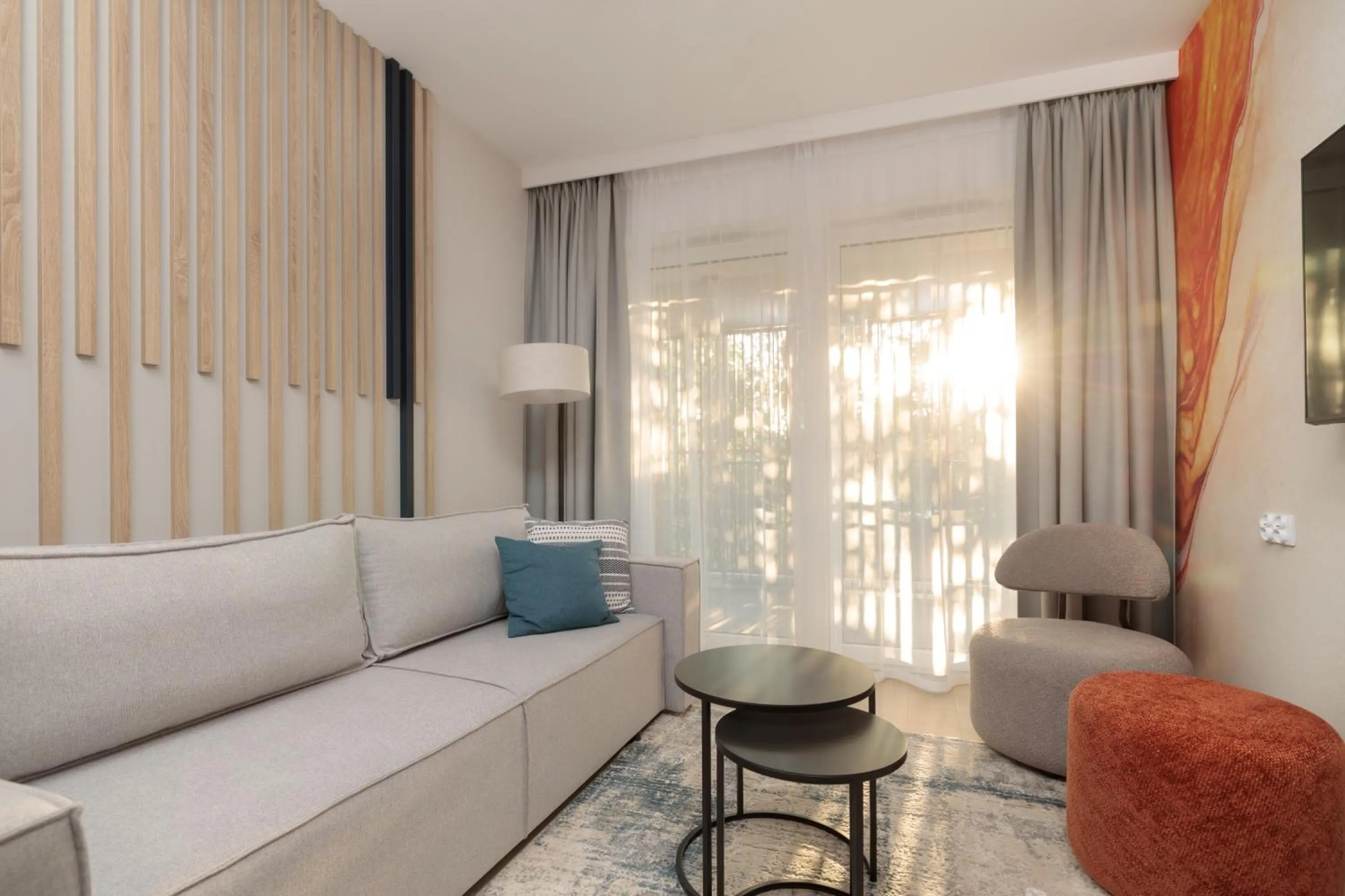 Living room in Baltic Waves Resort by PI Apartments - Official Operator