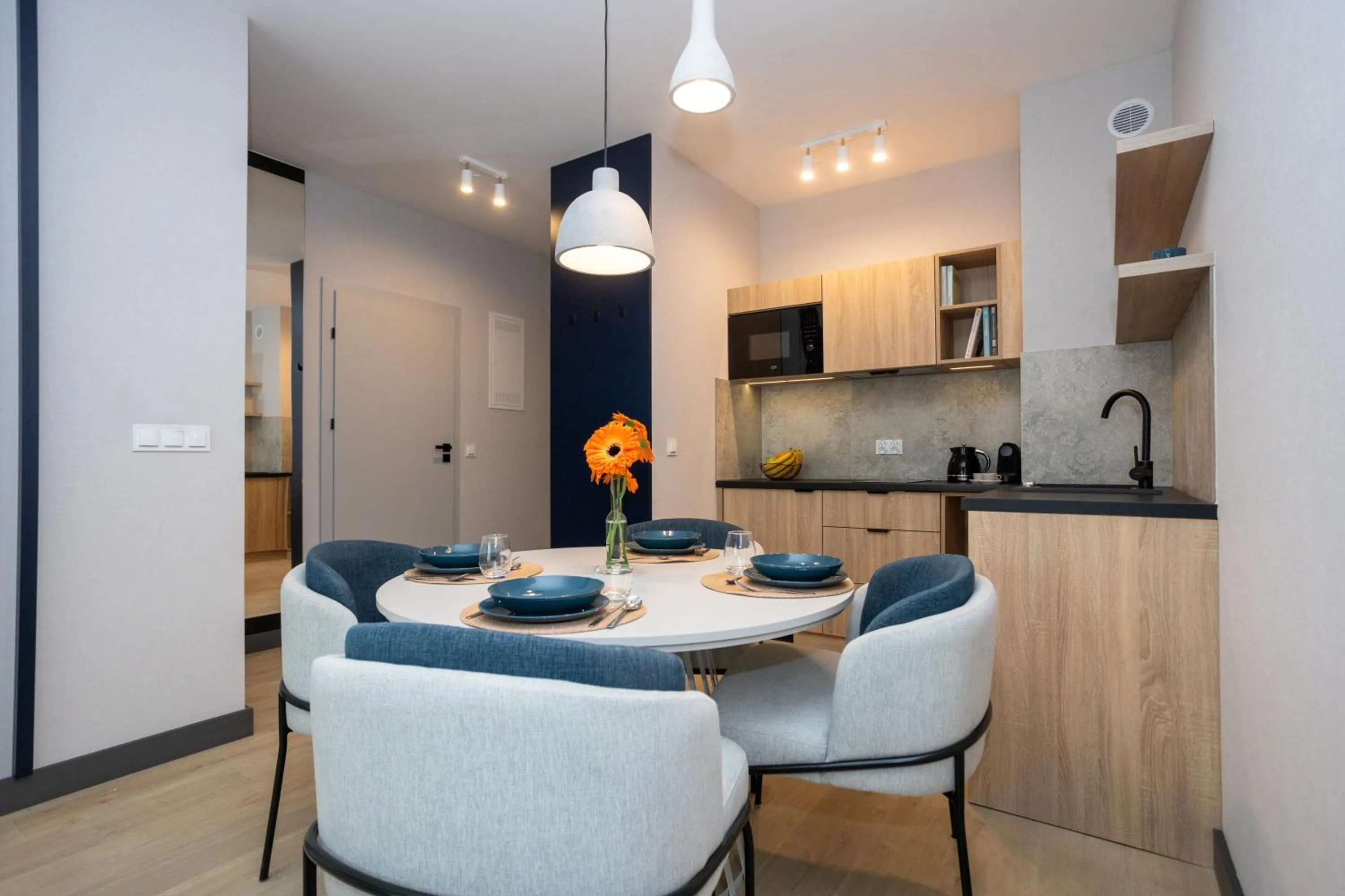 Dining area in Baltic Waves Resort by PI Apartments - Official Operator