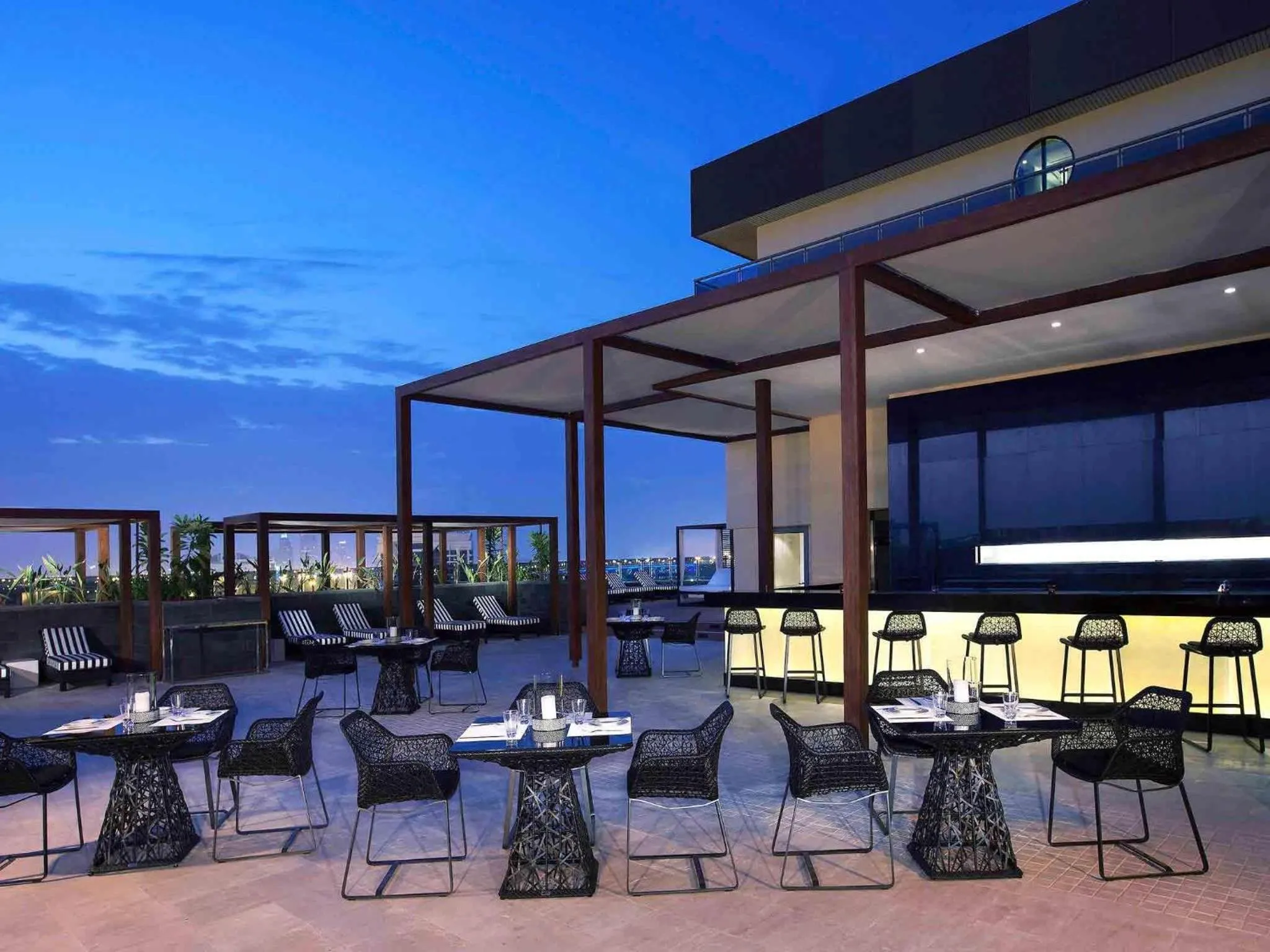 Pool view in Pullman Dubai Creek City Centre Residences