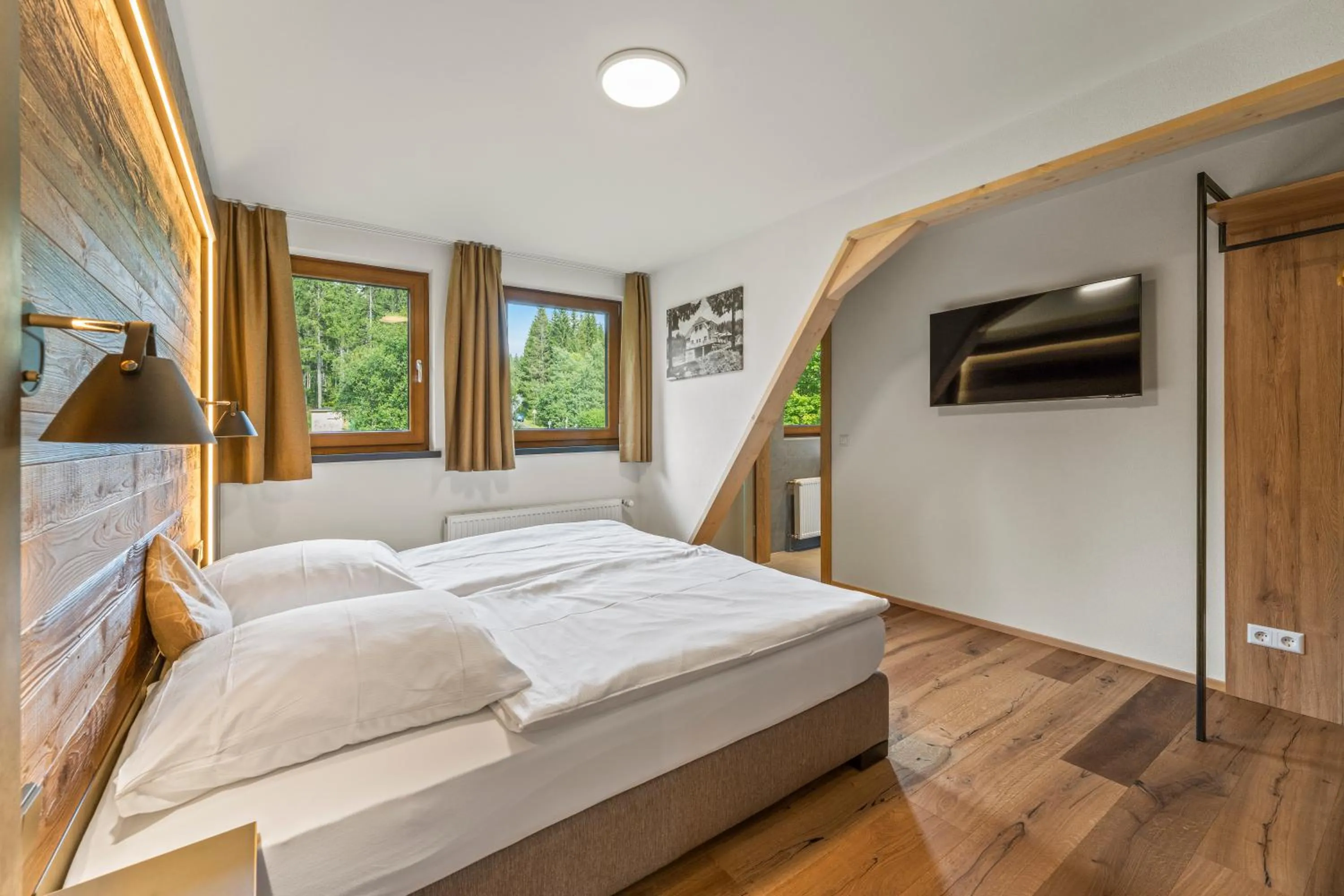 Photo of the whole room, Bed in Köhlerei am See