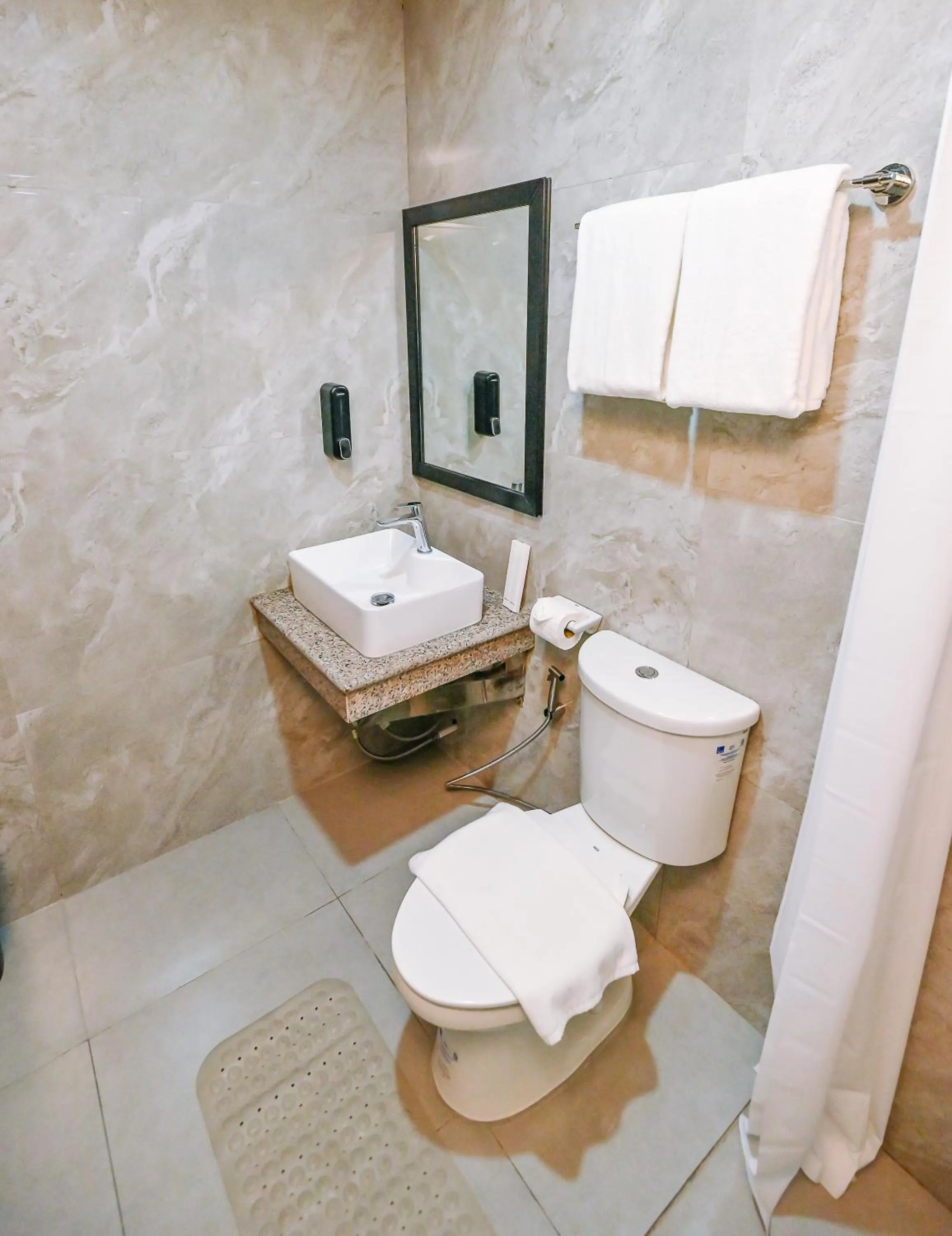 Toilet in Monaco Hotel