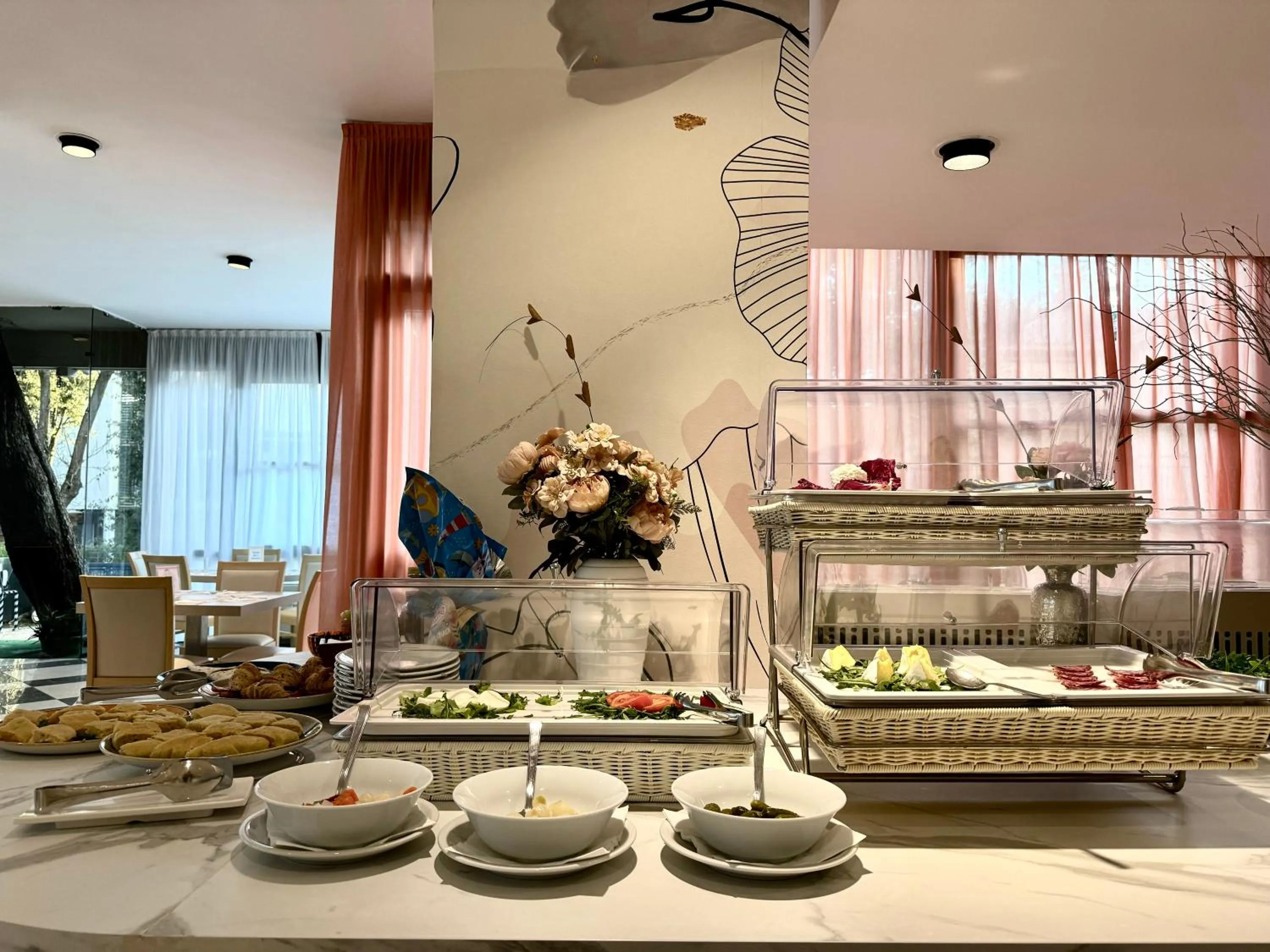 Buffet breakfast in Augustus Hotel Riccione