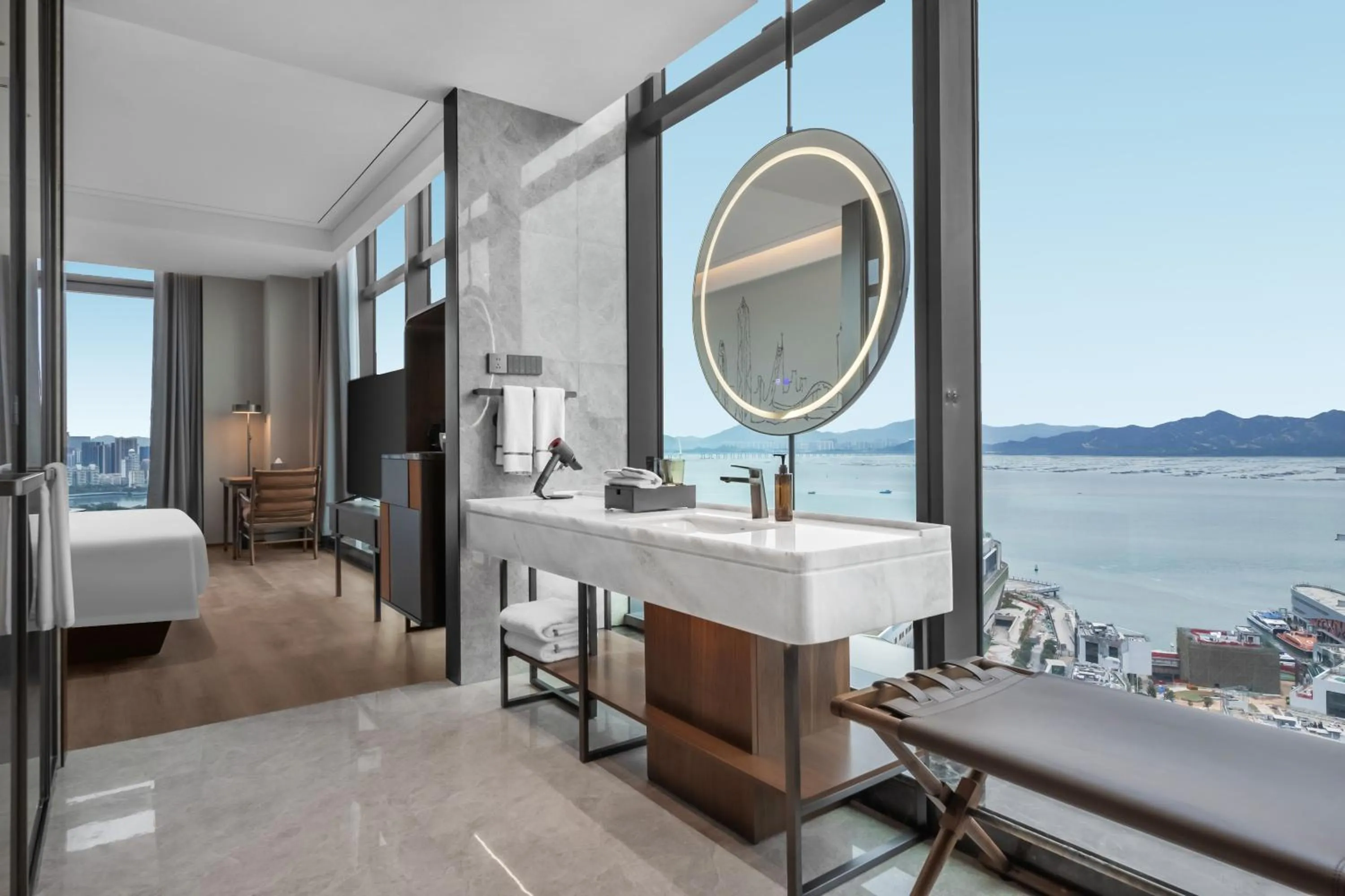 Bed in Shenzhen Shekou Prince Bay Yifei Hotel