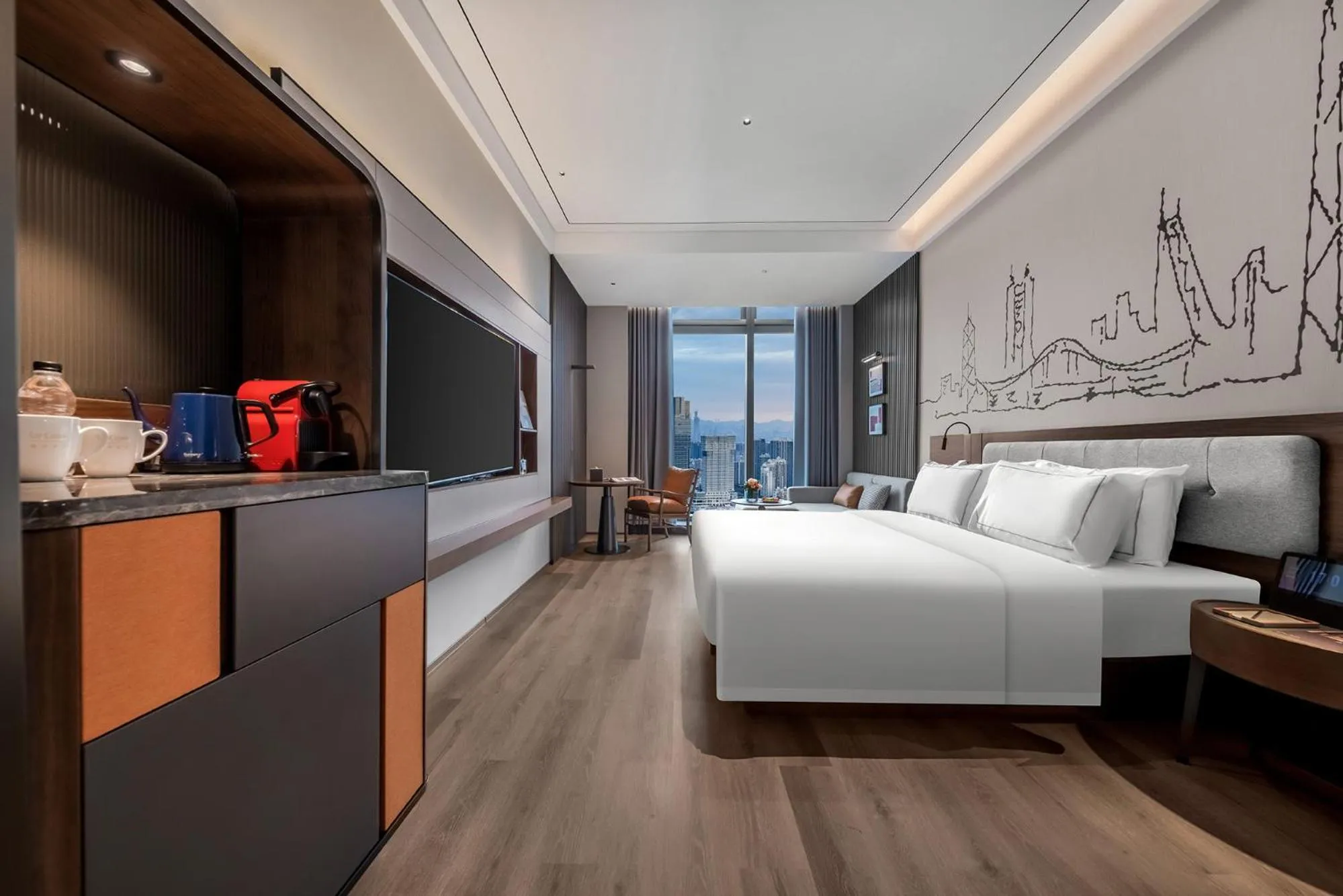 Bed in Shenzhen Shekou Prince Bay Yifei Hotel