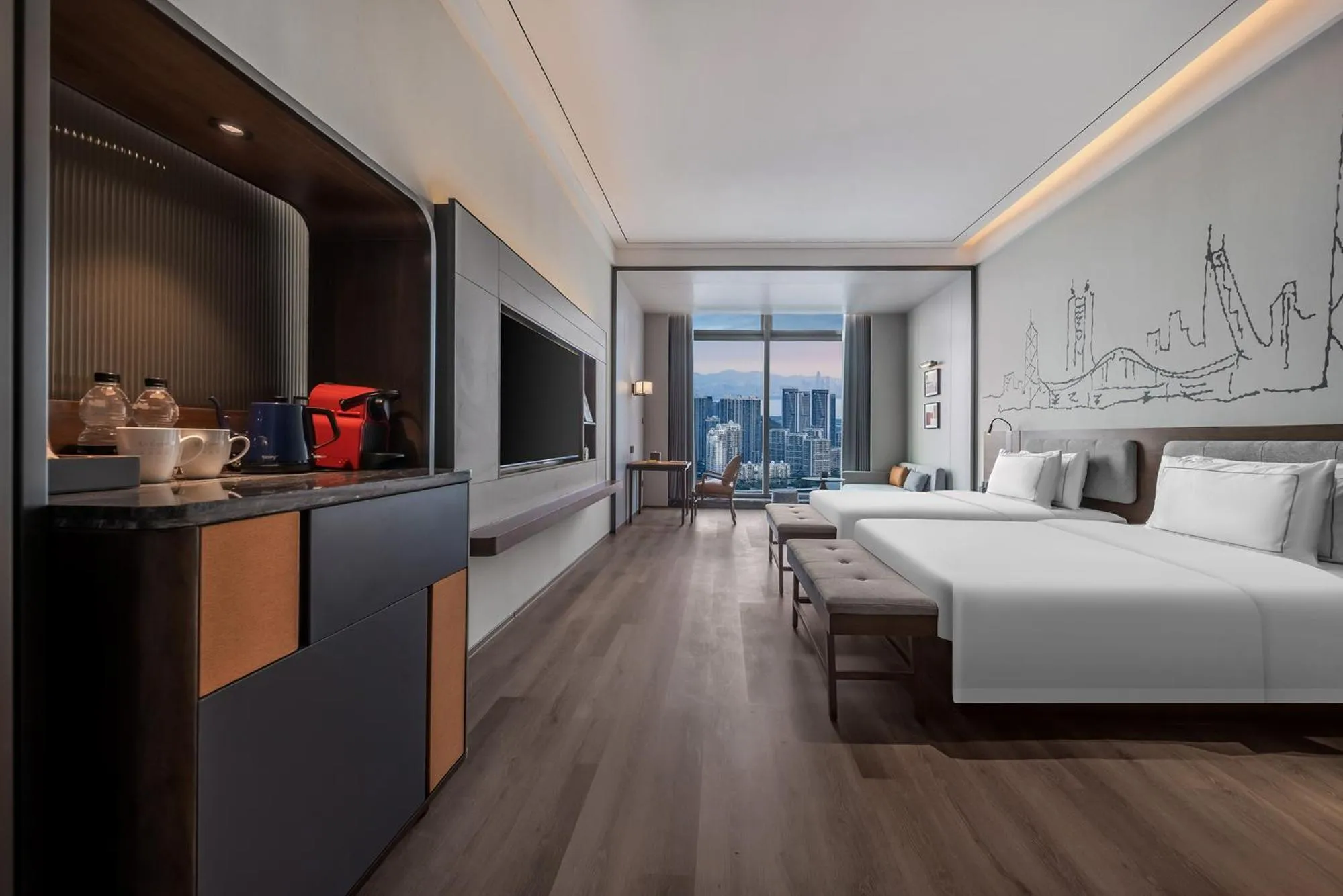 Bed in Shenzhen Shekou Prince Bay Yifei Hotel