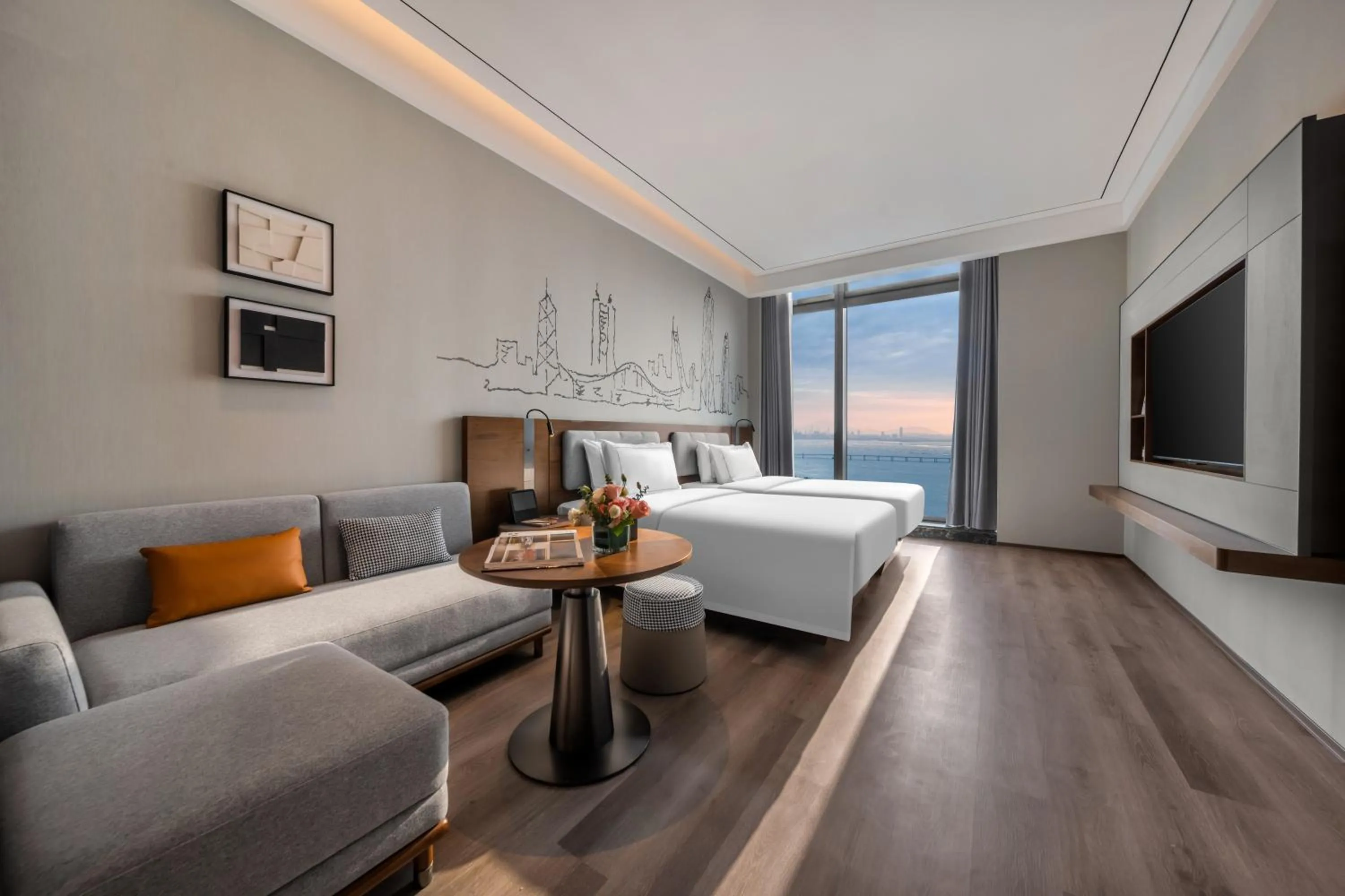 Bed in Shenzhen Shekou Prince Bay Yifei Hotel