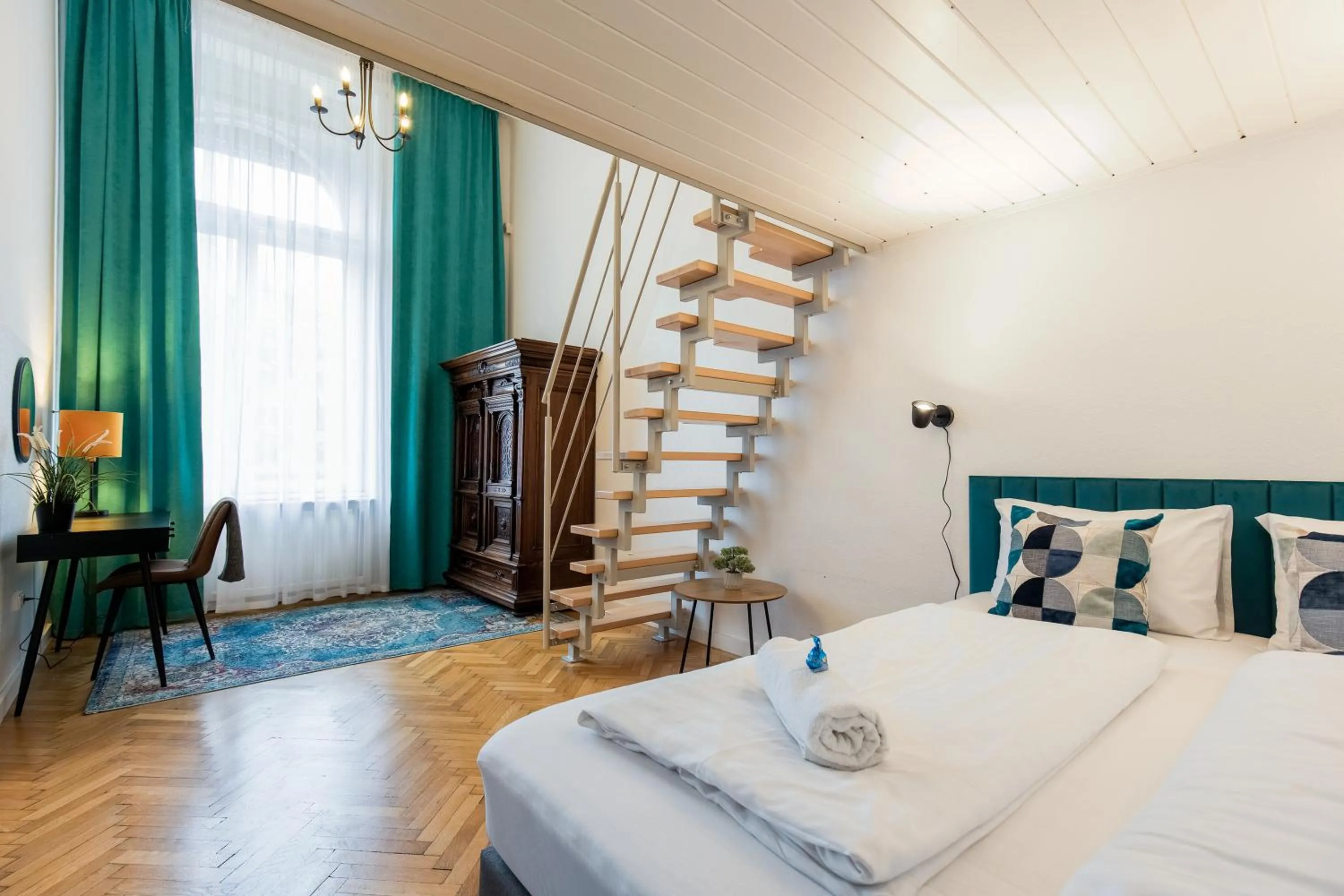 Bedroom, Bed in Maverick Apartments