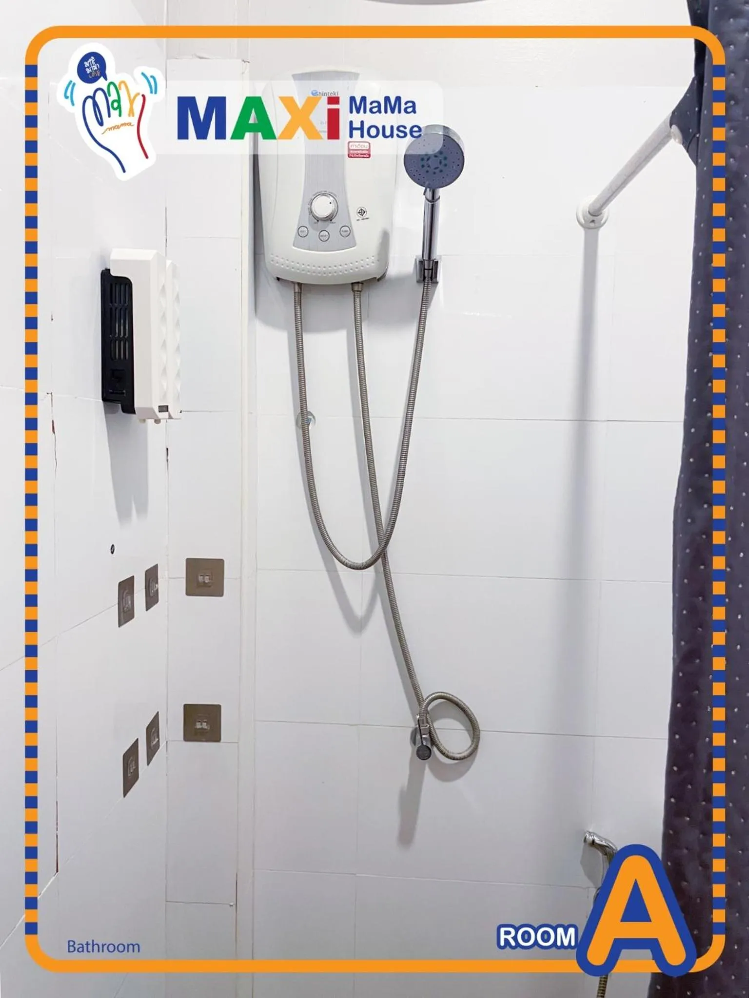 Shower in MAXi MaMa House