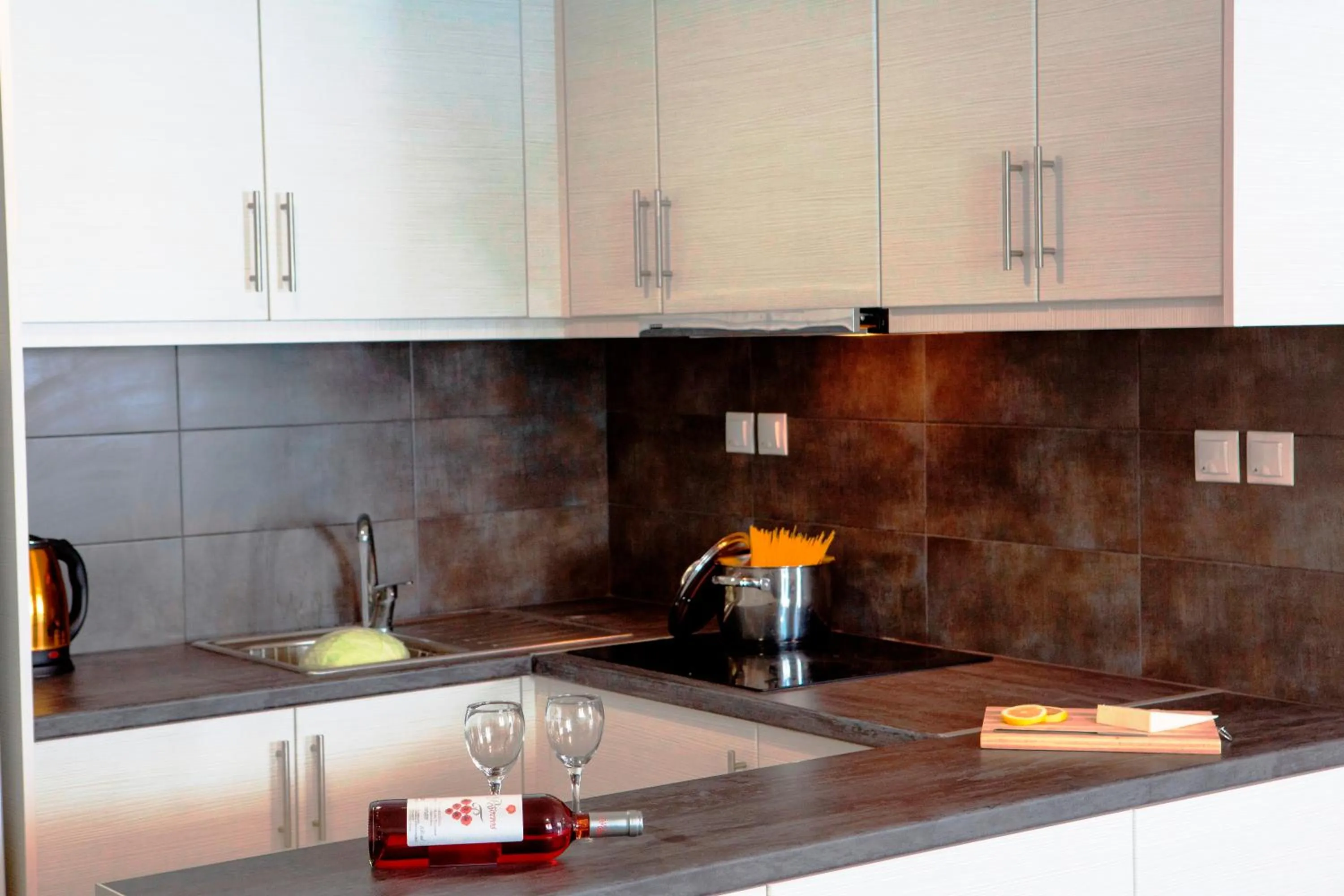 Kitchen or kitchenette in Captain Nick Aparthotel