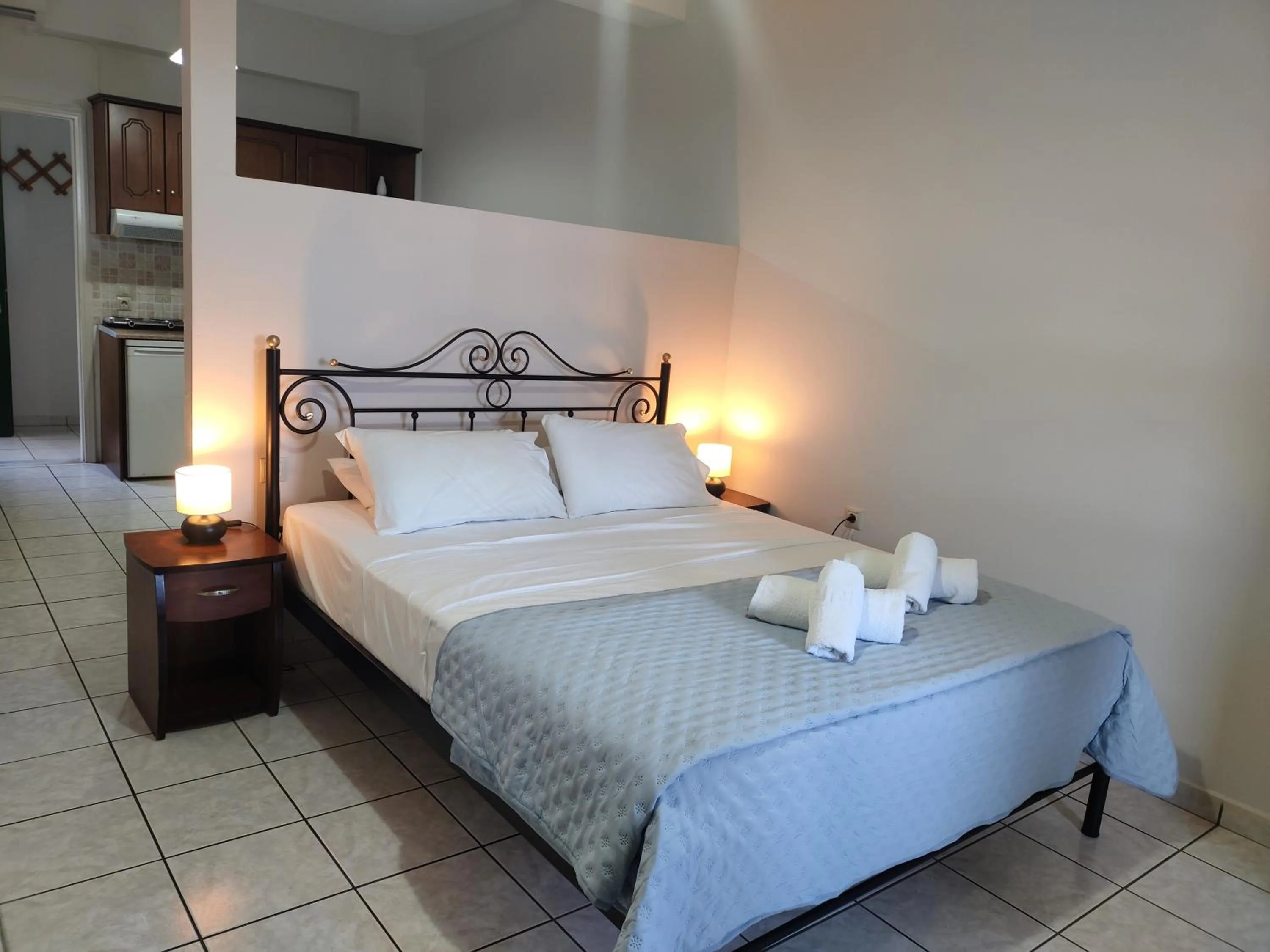 Bed in Captain Nick Aparthotel