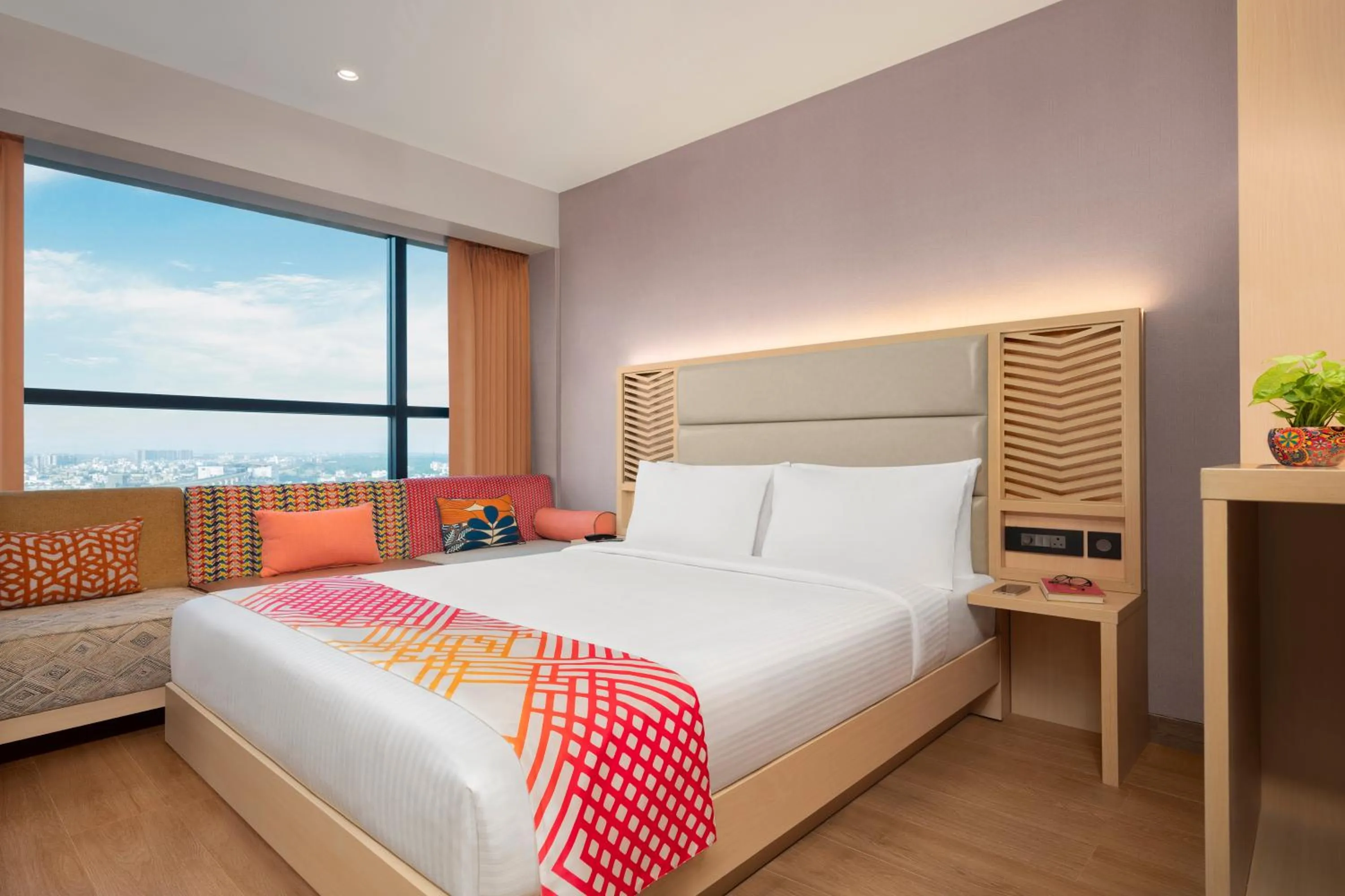 View (from property/room), Bed in Ginger Nagpur Airport Road