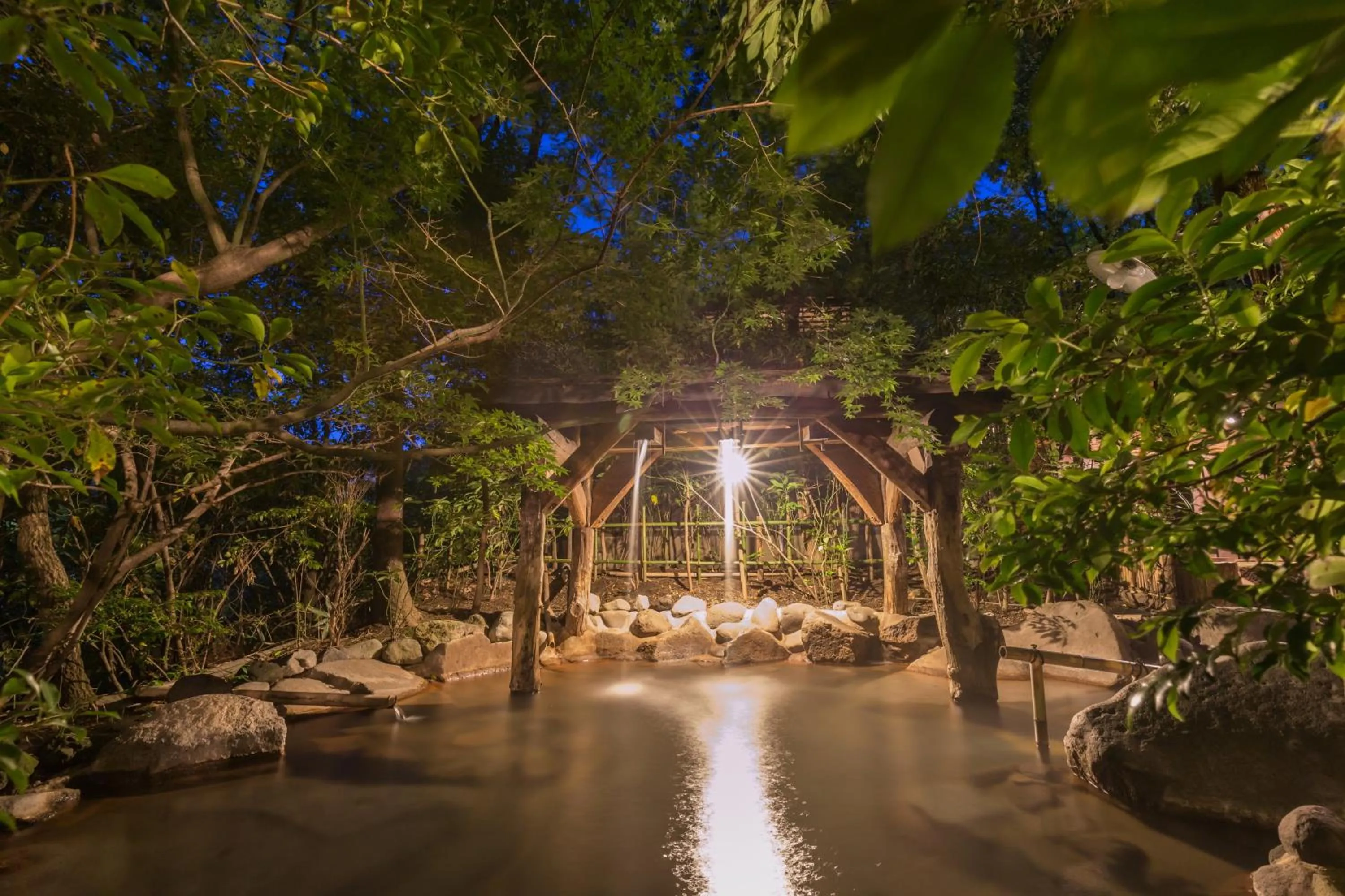 Hot Spring Bath in Kurokawa Onsen Oyado Noshiyu