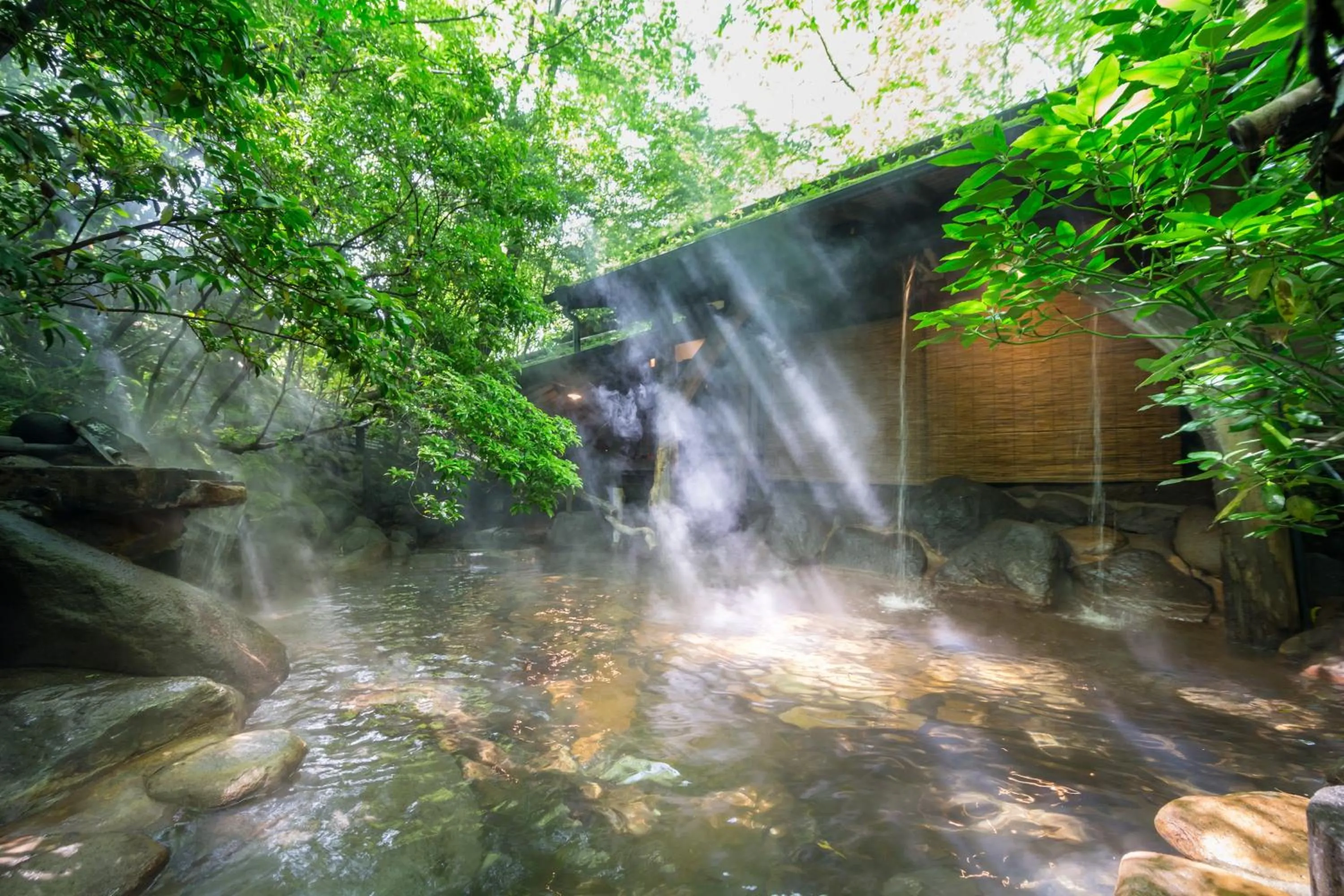 Hot Spring Bath in Kurokawa Onsen Oyado Noshiyu