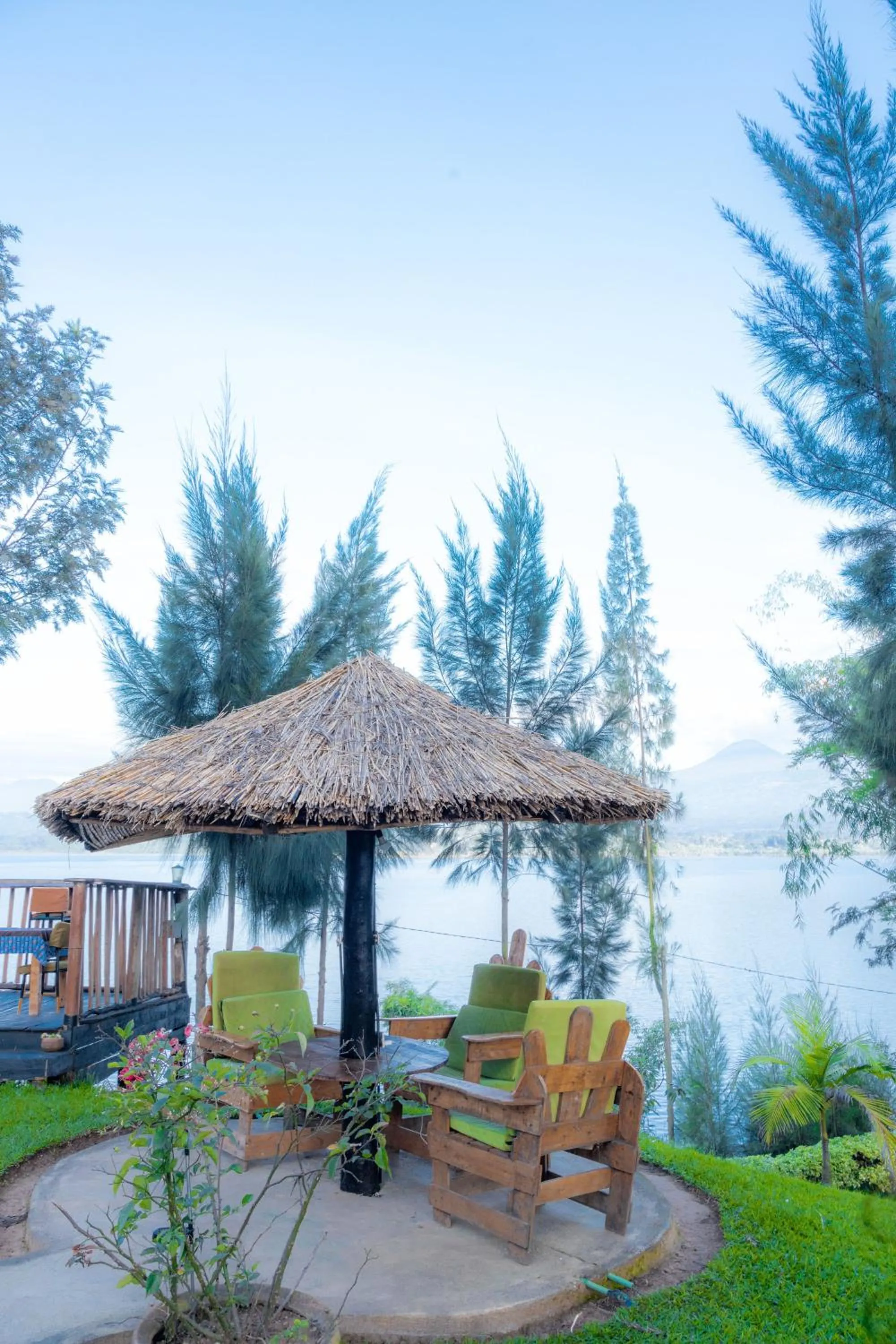 Seating area in Ruhondo Beach Resort