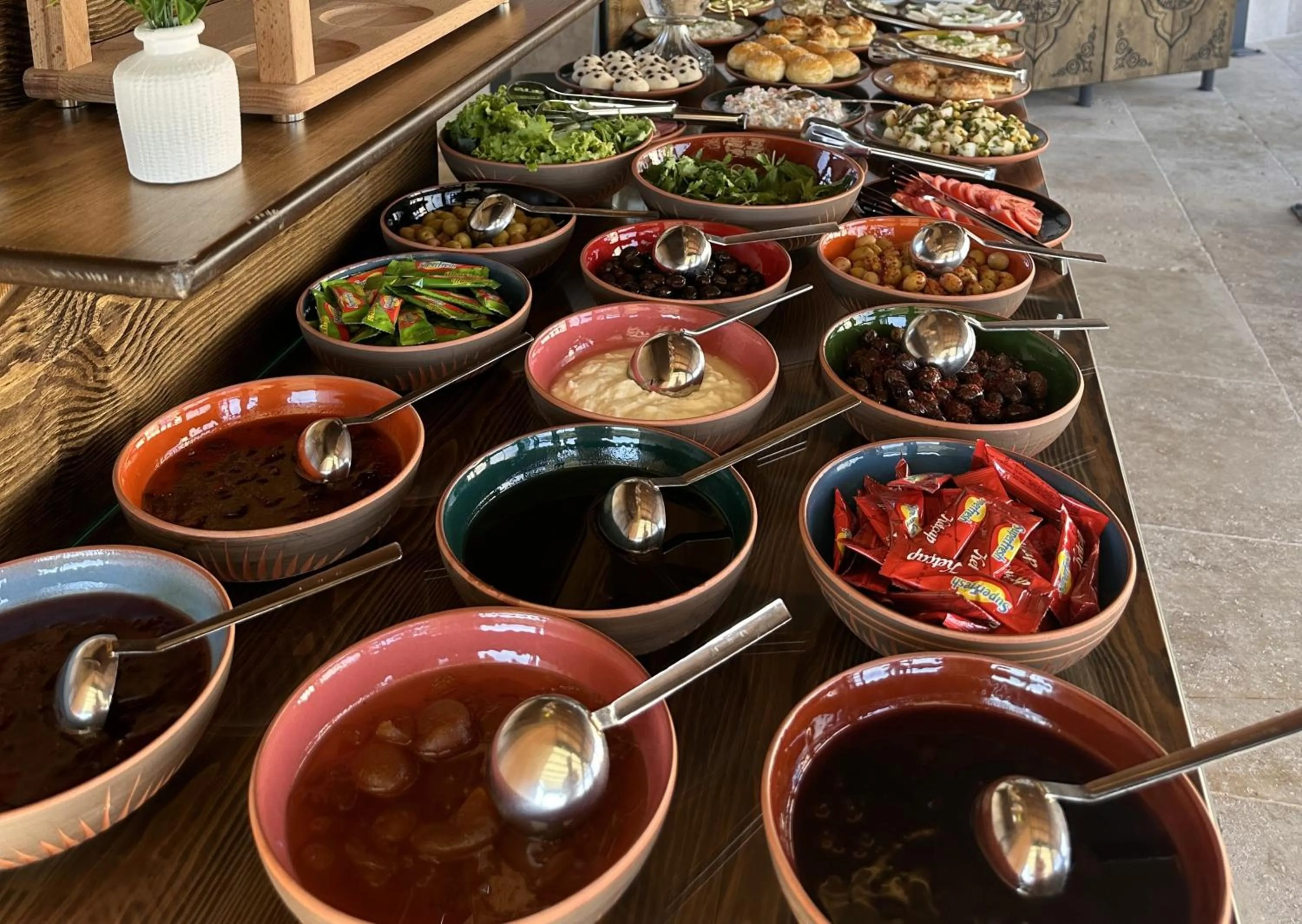 Buffet breakfast in Hira Cave Hotel