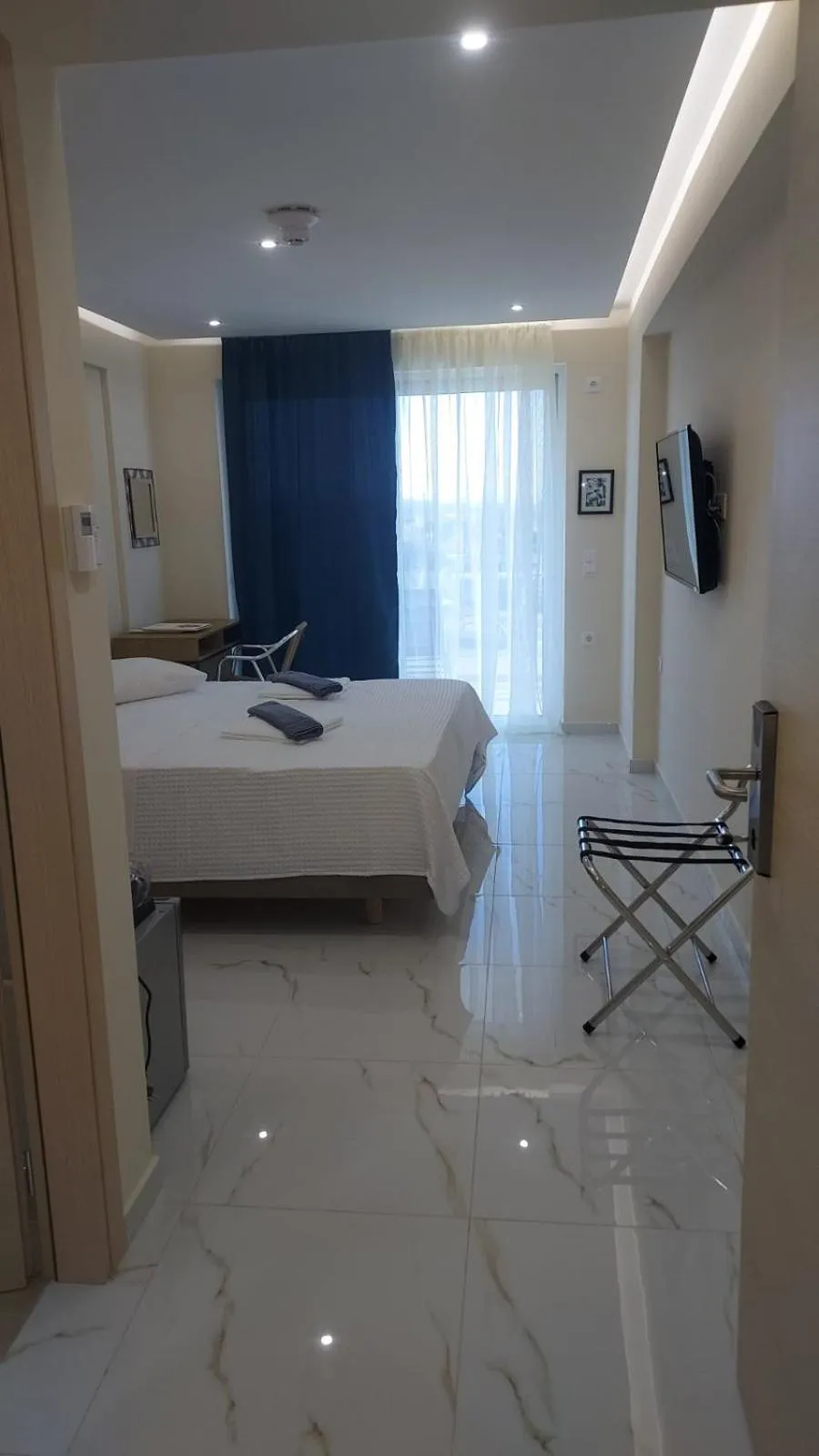 Bed in AIR-IN Rooms with magnificent views