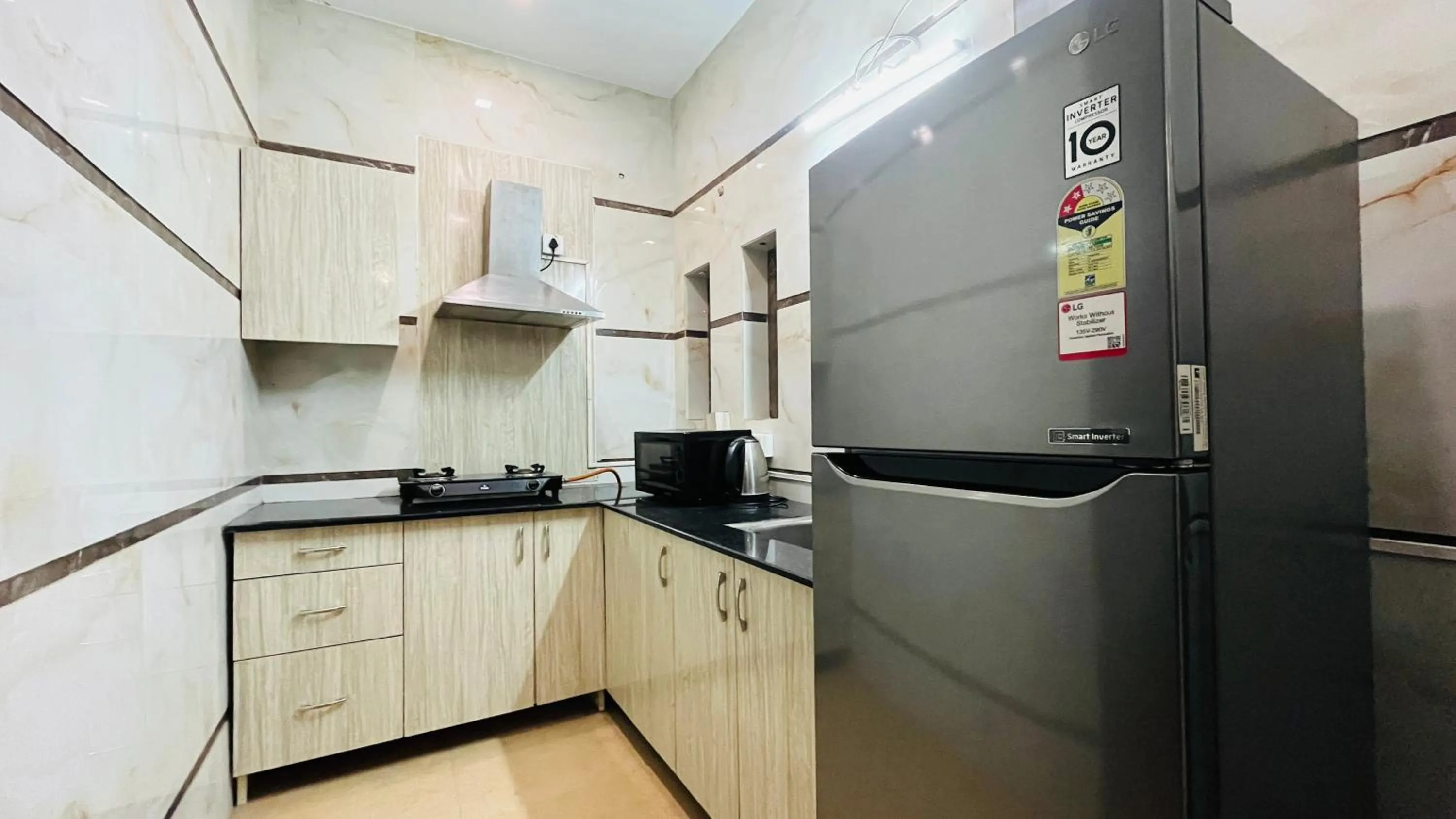 kitchen in Olive Service Apartments - DLF Cyber City