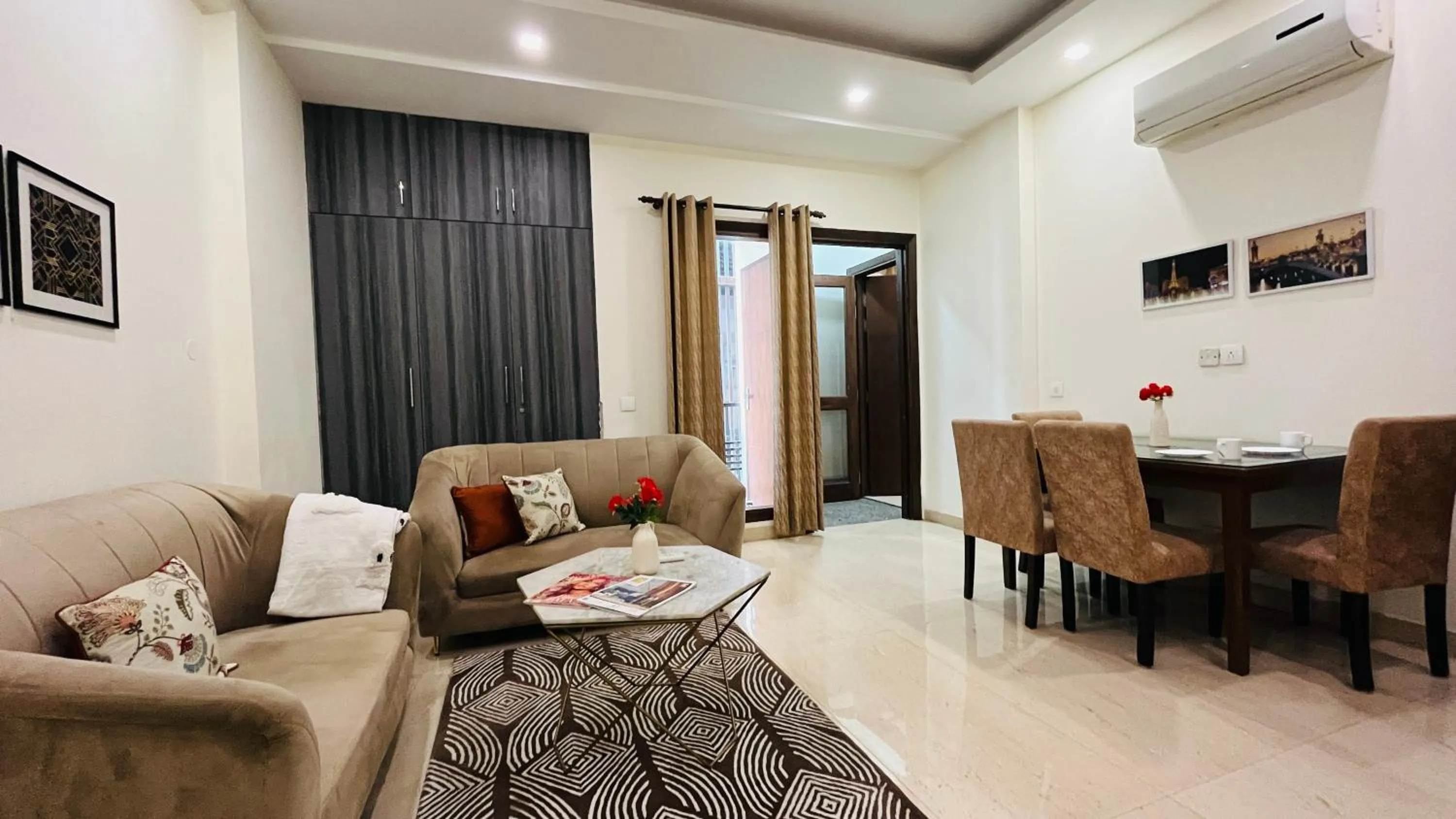 Living room in Olive Service Apartments - DLF Cyber City
