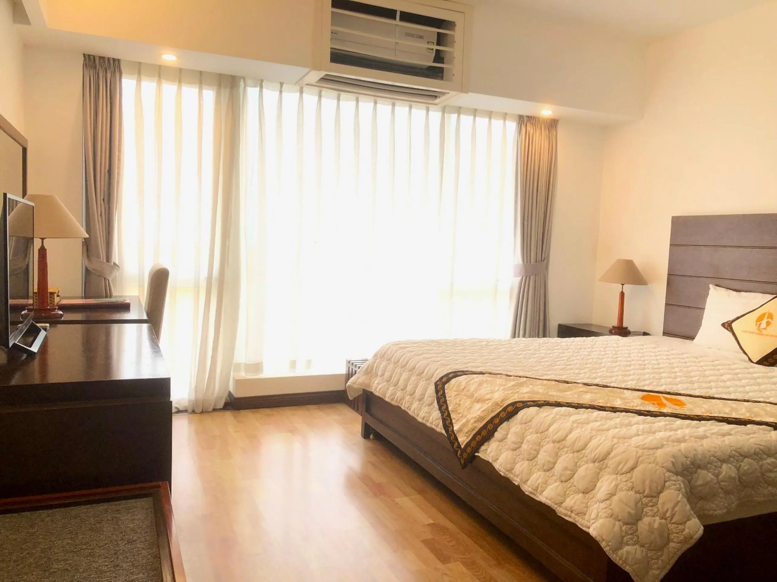 Bed in Khách sạn Công Đoàn Quảng Bá