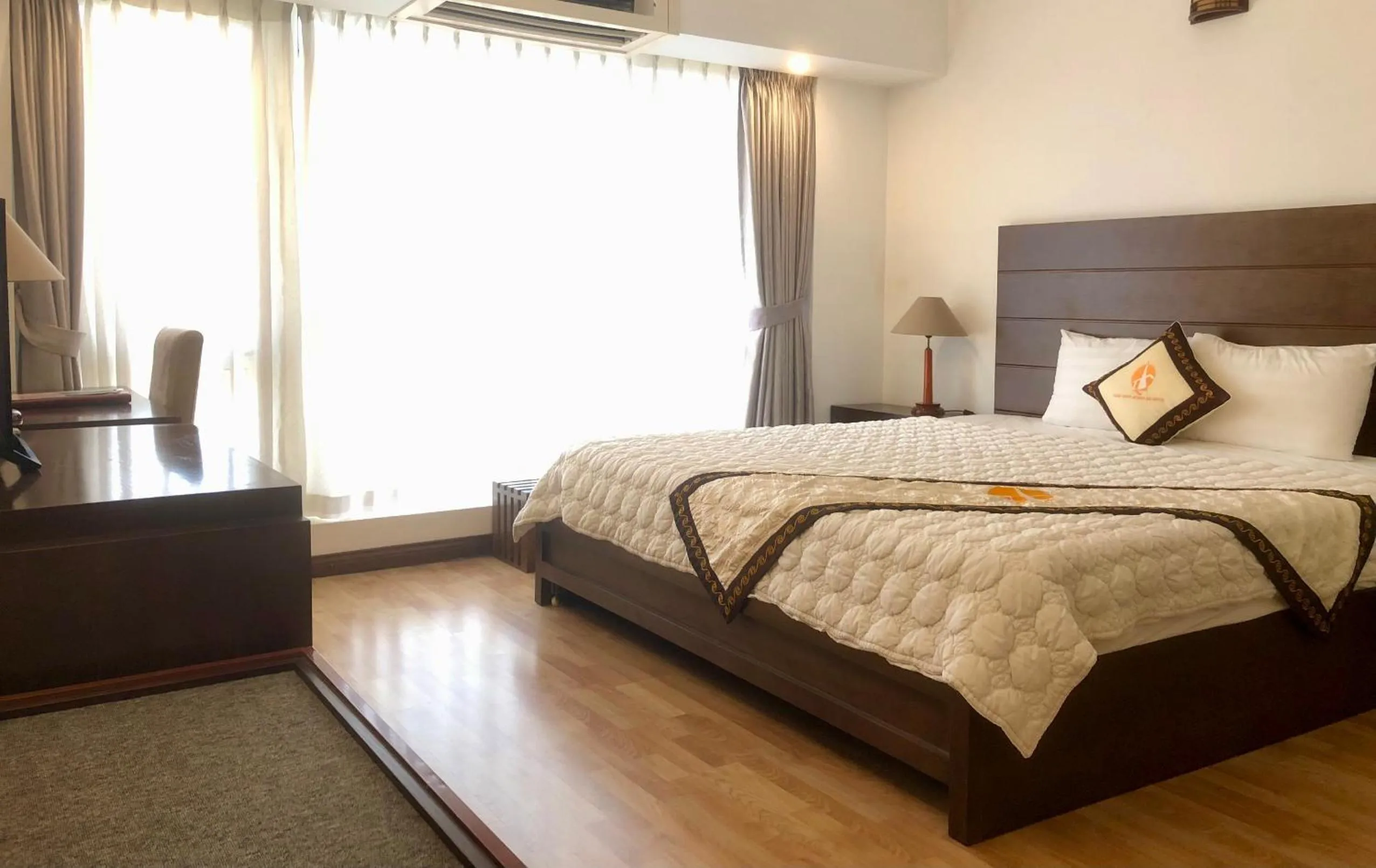 Bed in Khách sạn Công Đoàn Quảng Bá