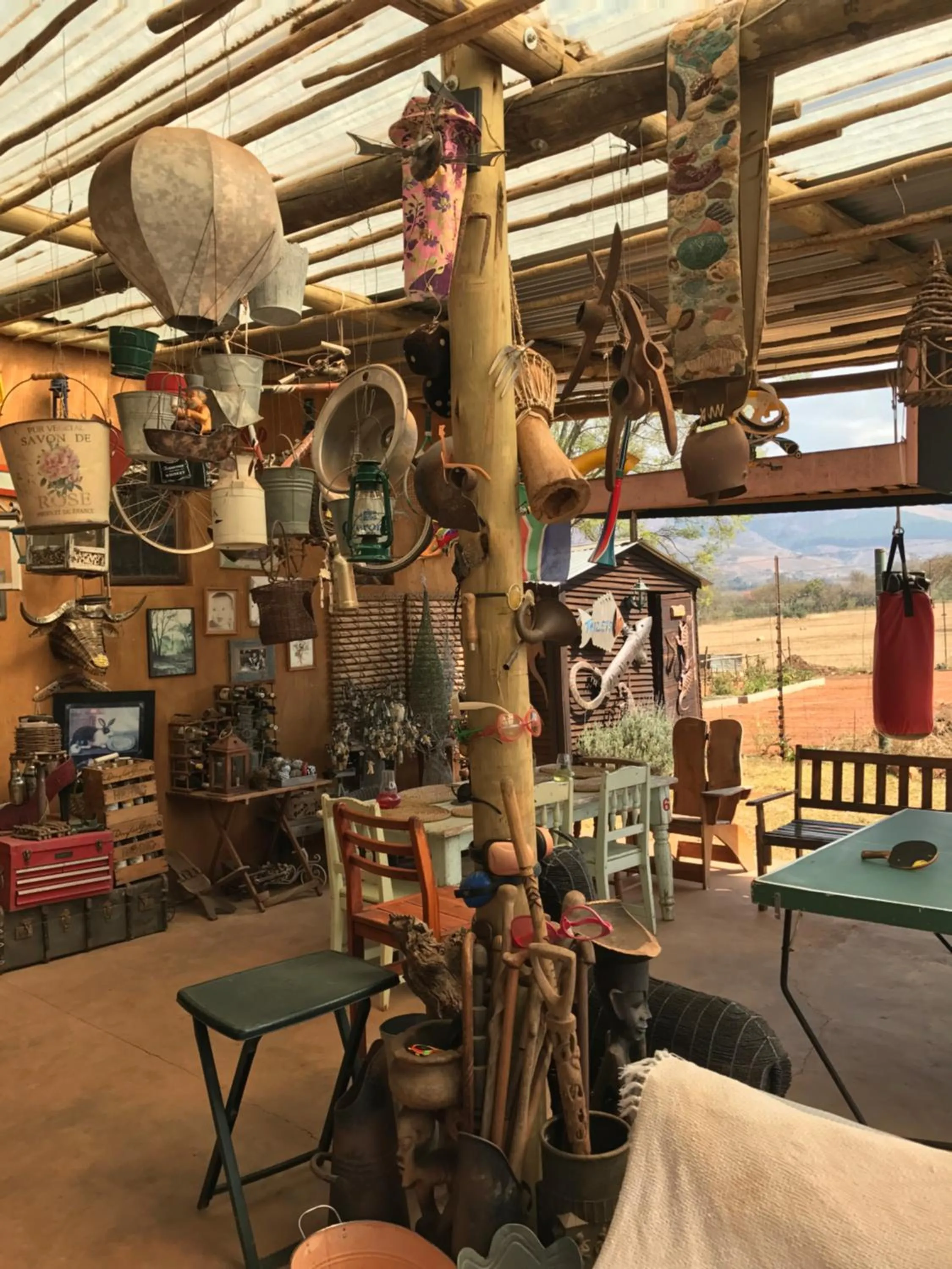 Communal lounge/ TV room in Caracal Lodge