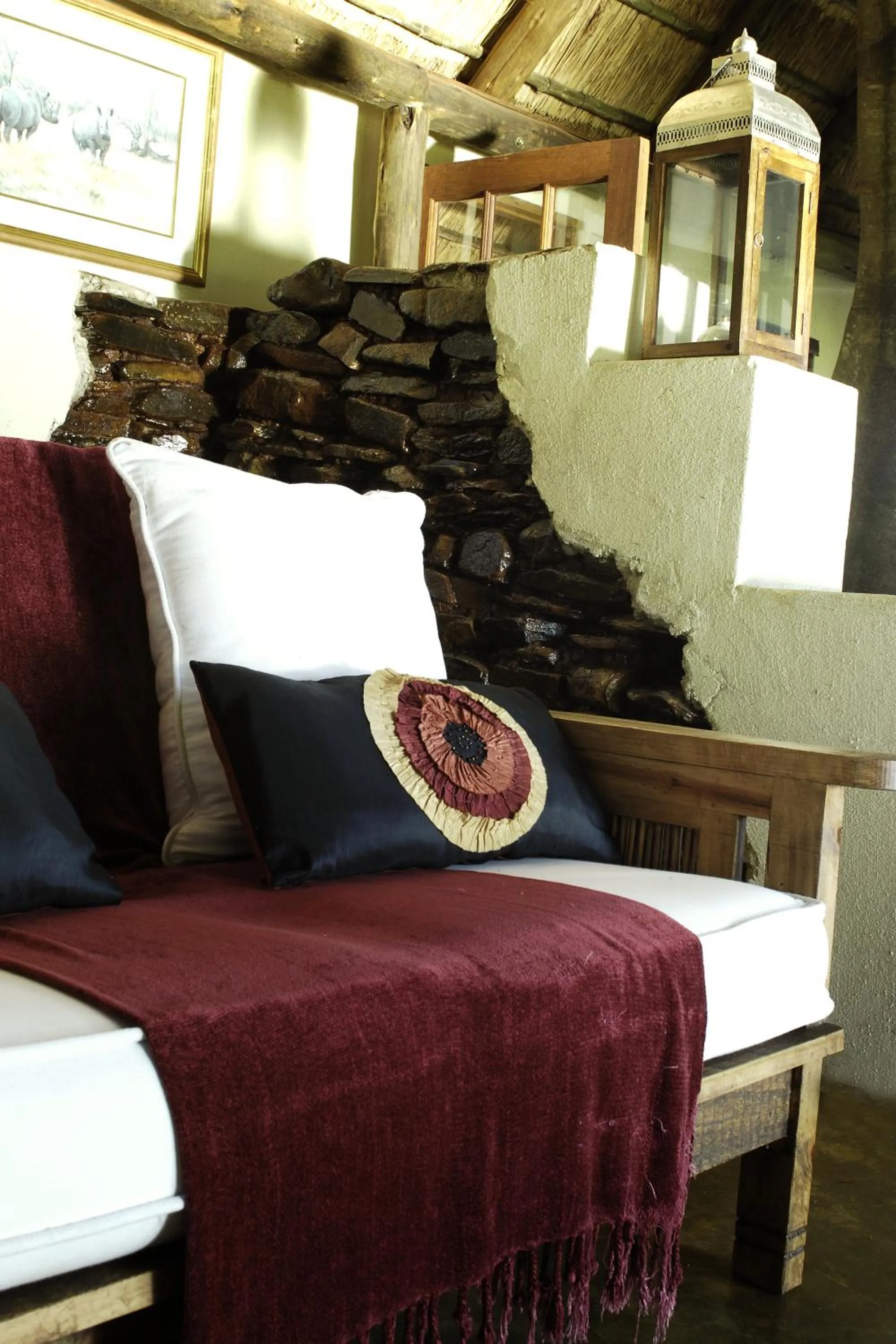 Seating area in Caracal Lodge