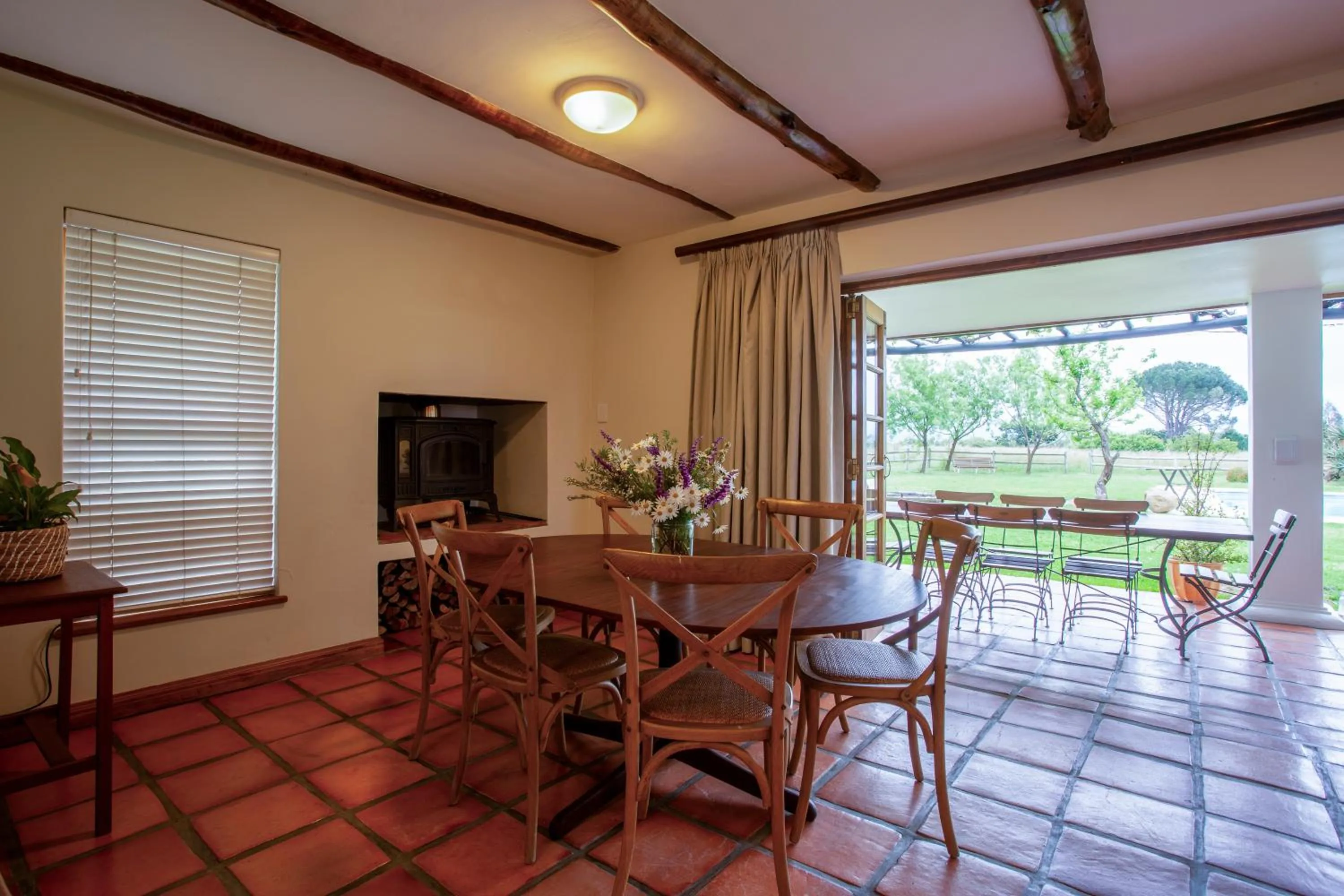 Seating area in Raptor Rise Farm