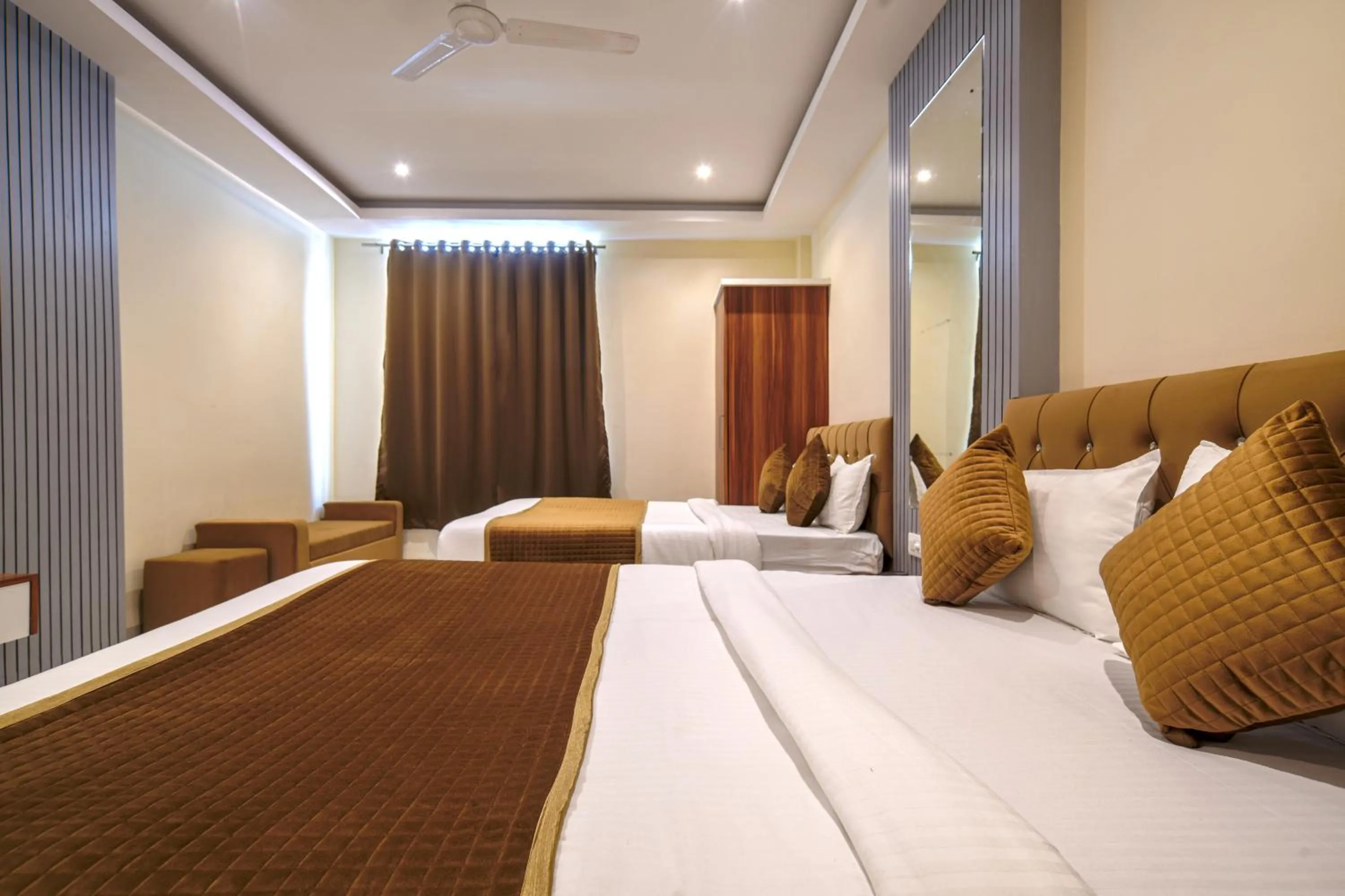 Photo of the whole room, Bed in Radhe Krishna Resort