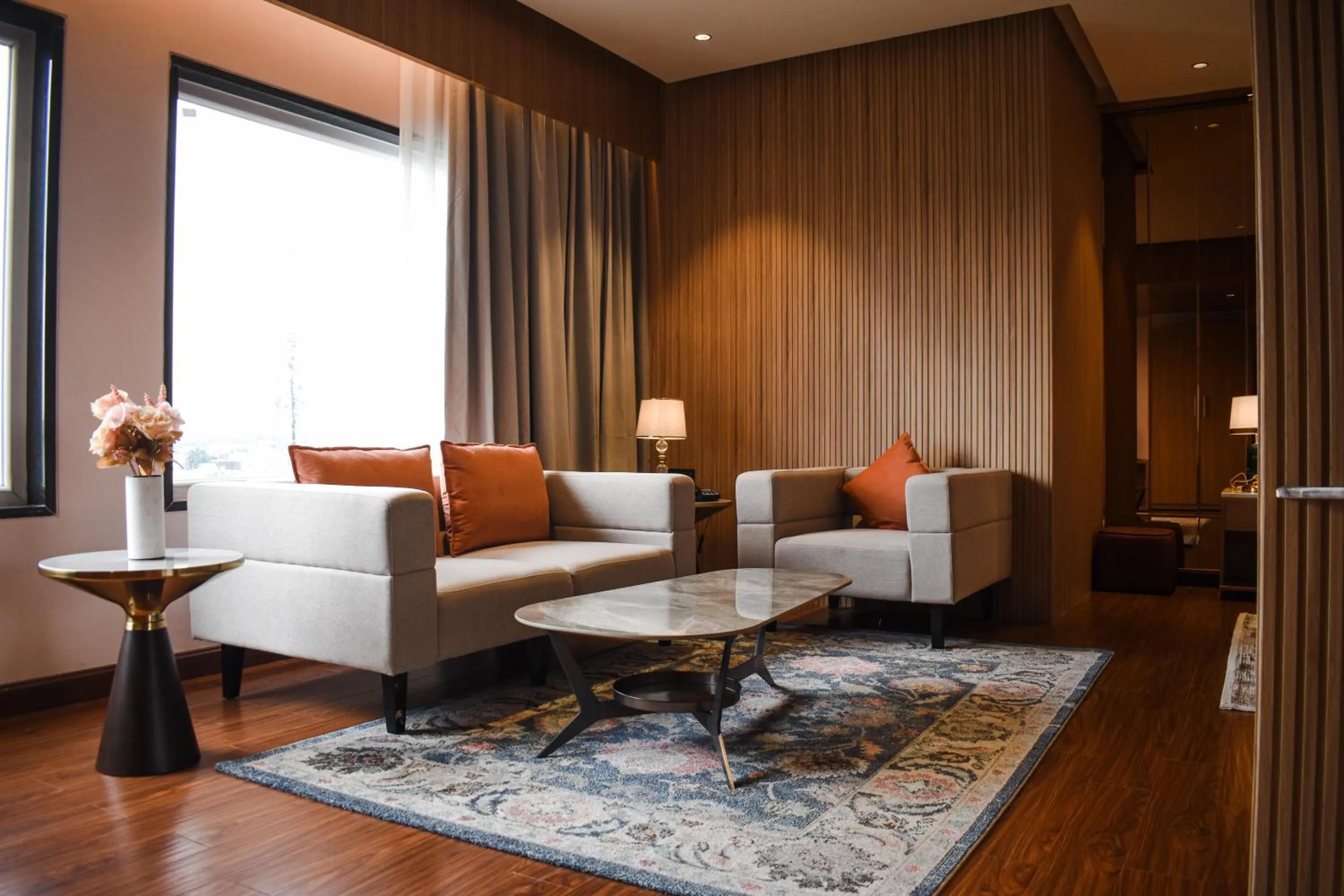 Seating area in The Maple Hotel