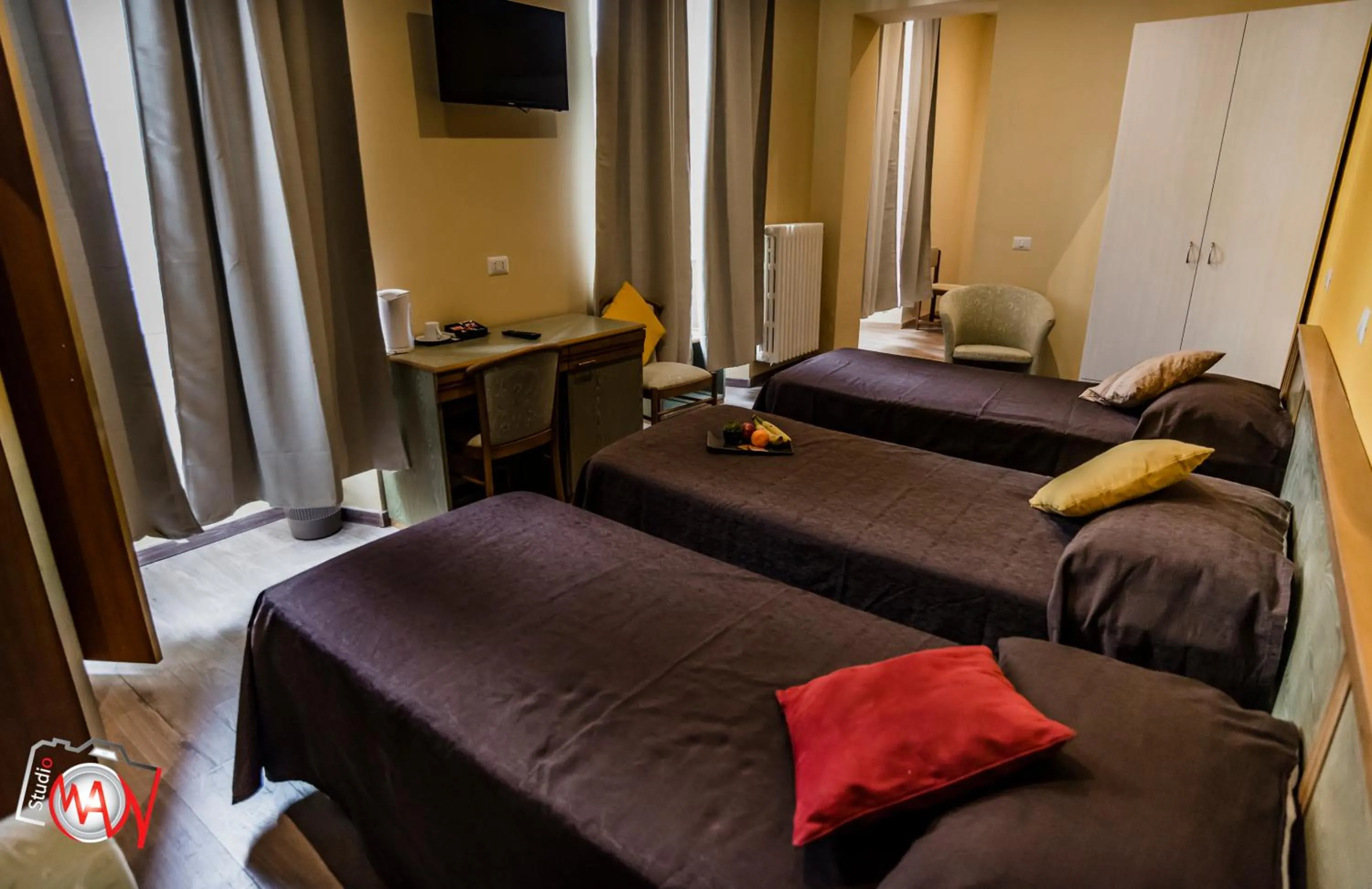 Bed in Hotel Moderno