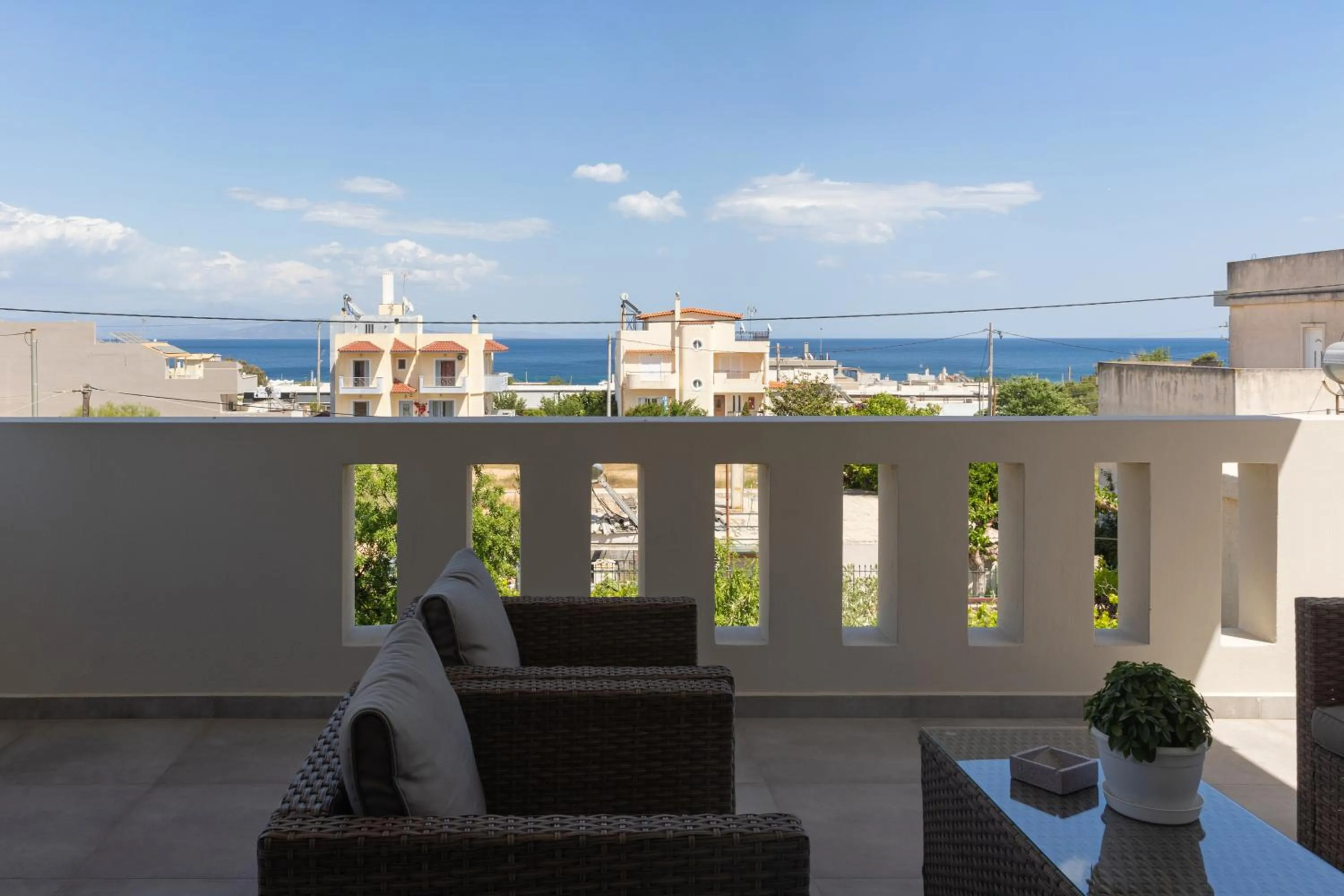 Seating area in Kallisti Stay